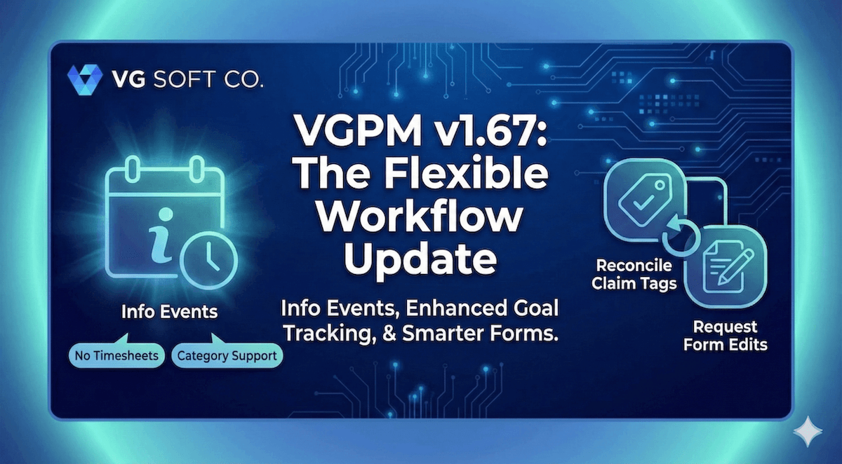 VGPM Update 1.67: Informational Events, Enhanced Goal Flexibility, and Smarter Workflows