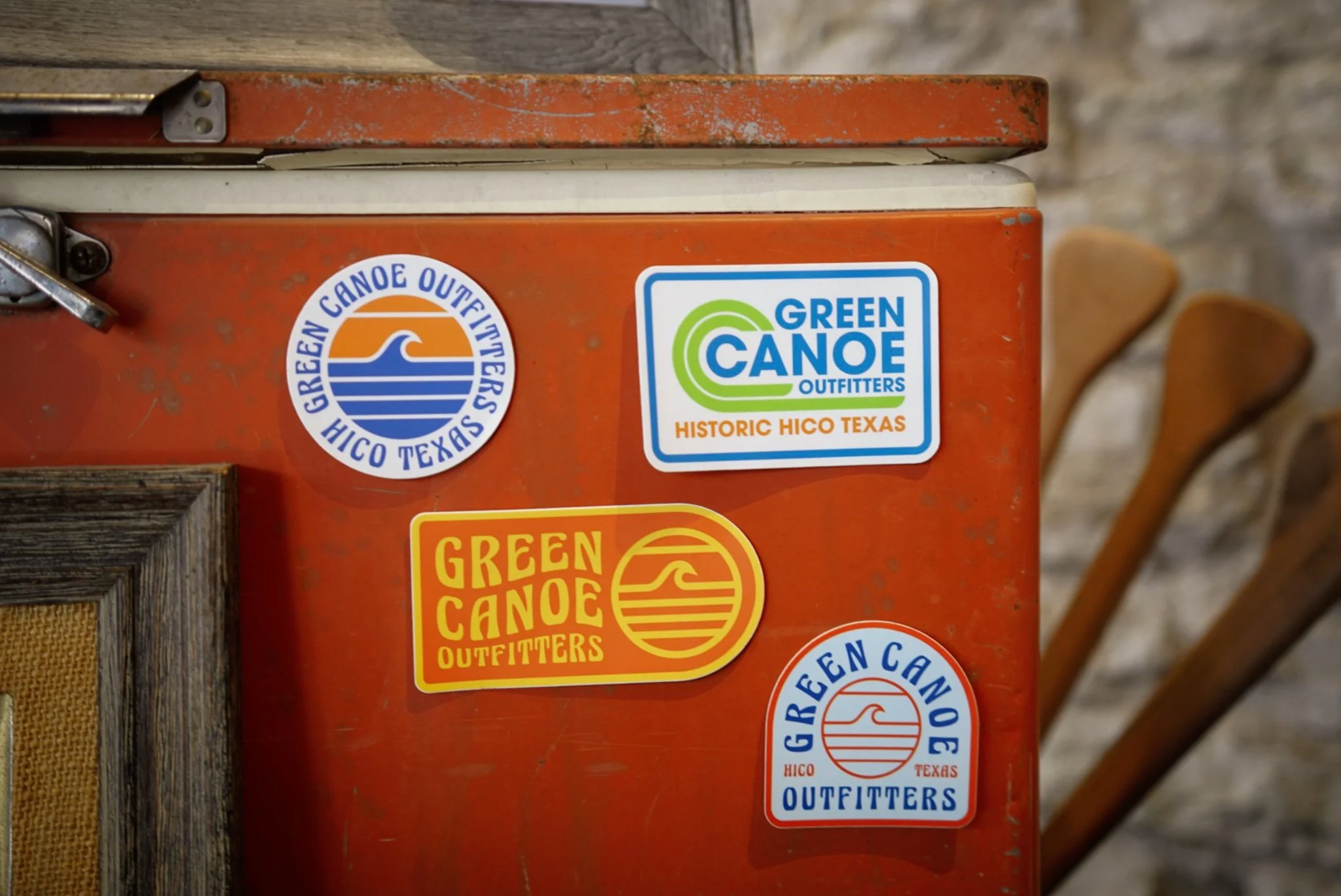 Green Canoe Stickers