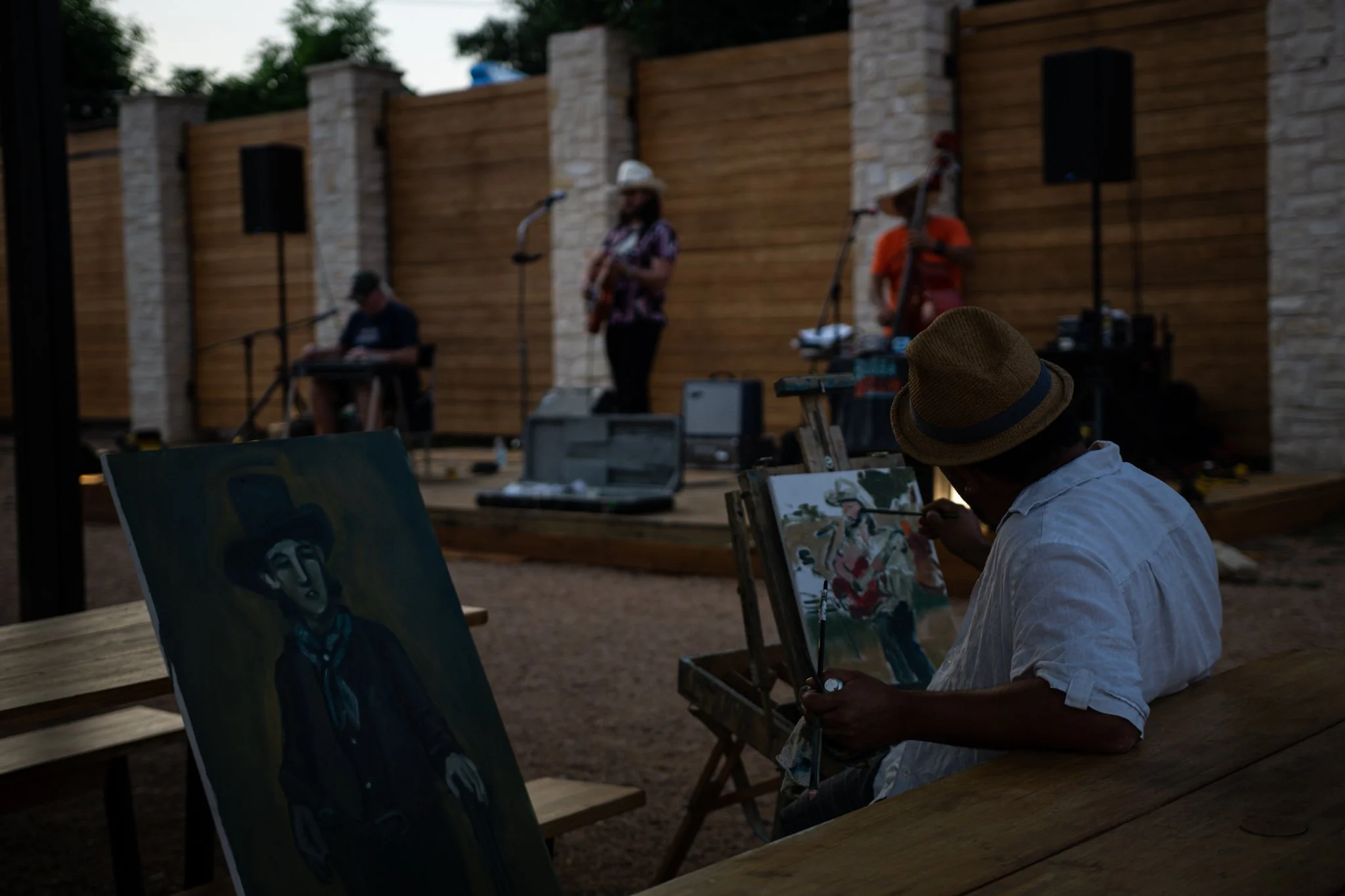 Live Paintings in the Beer Garden