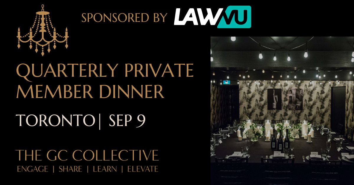 Quarterly Member Dinner in Toronto