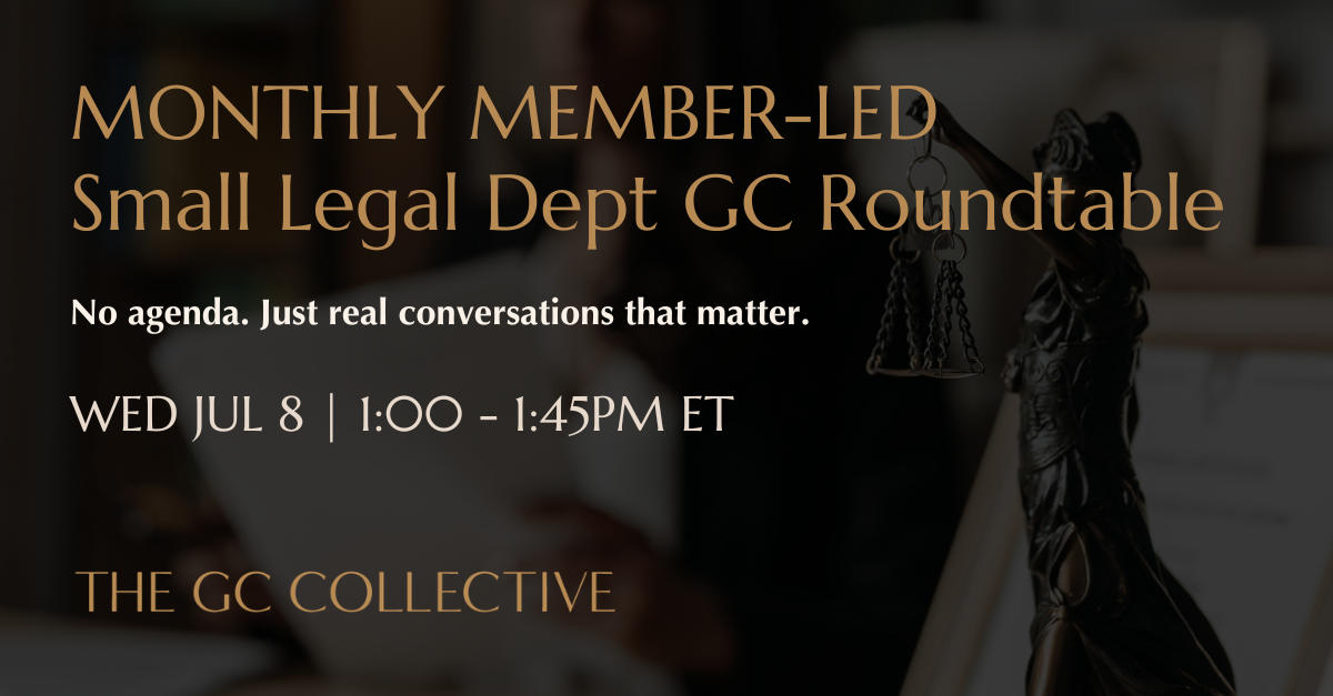 Small Legal Department GC Roundtable