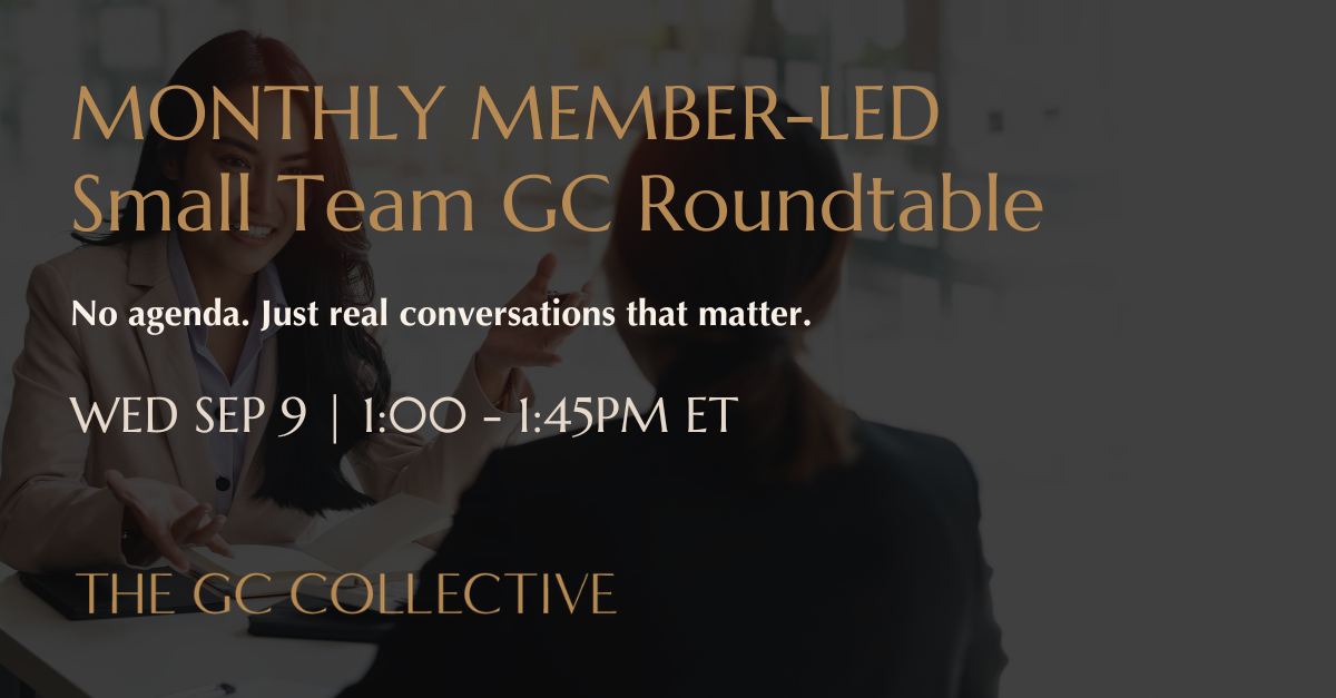 Small Legal Department GC Roundtable