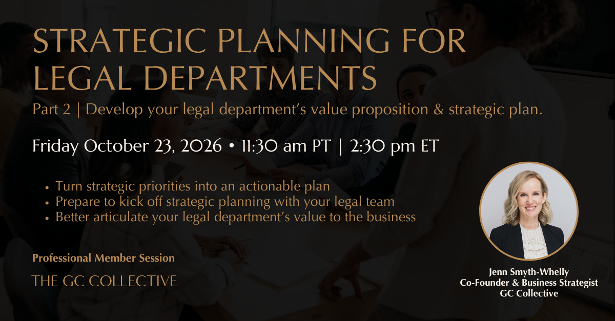 Strategic Planning for Legal Departments | Part 2