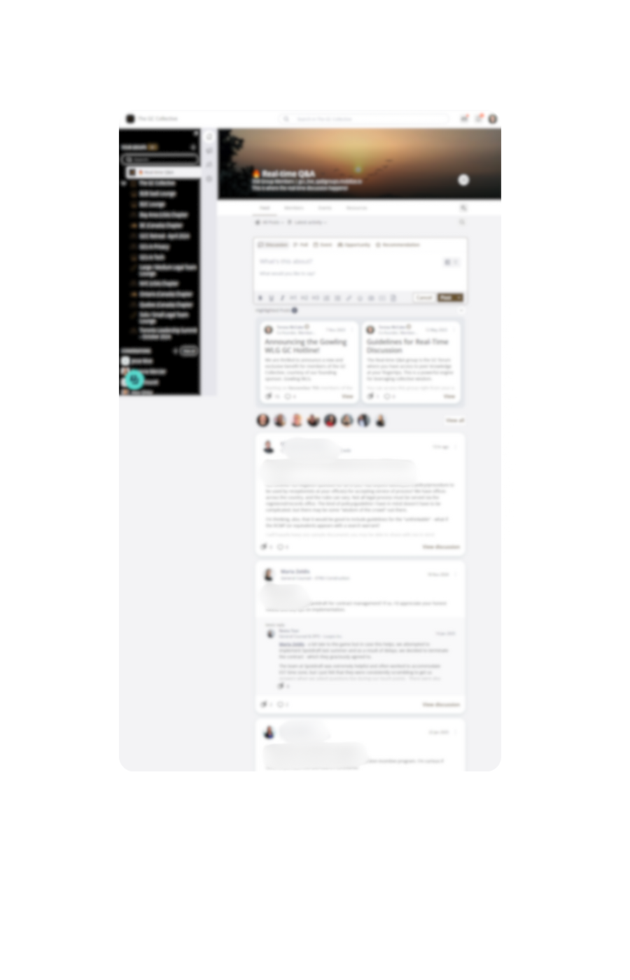 A screenshot of the GC Collective member portal.