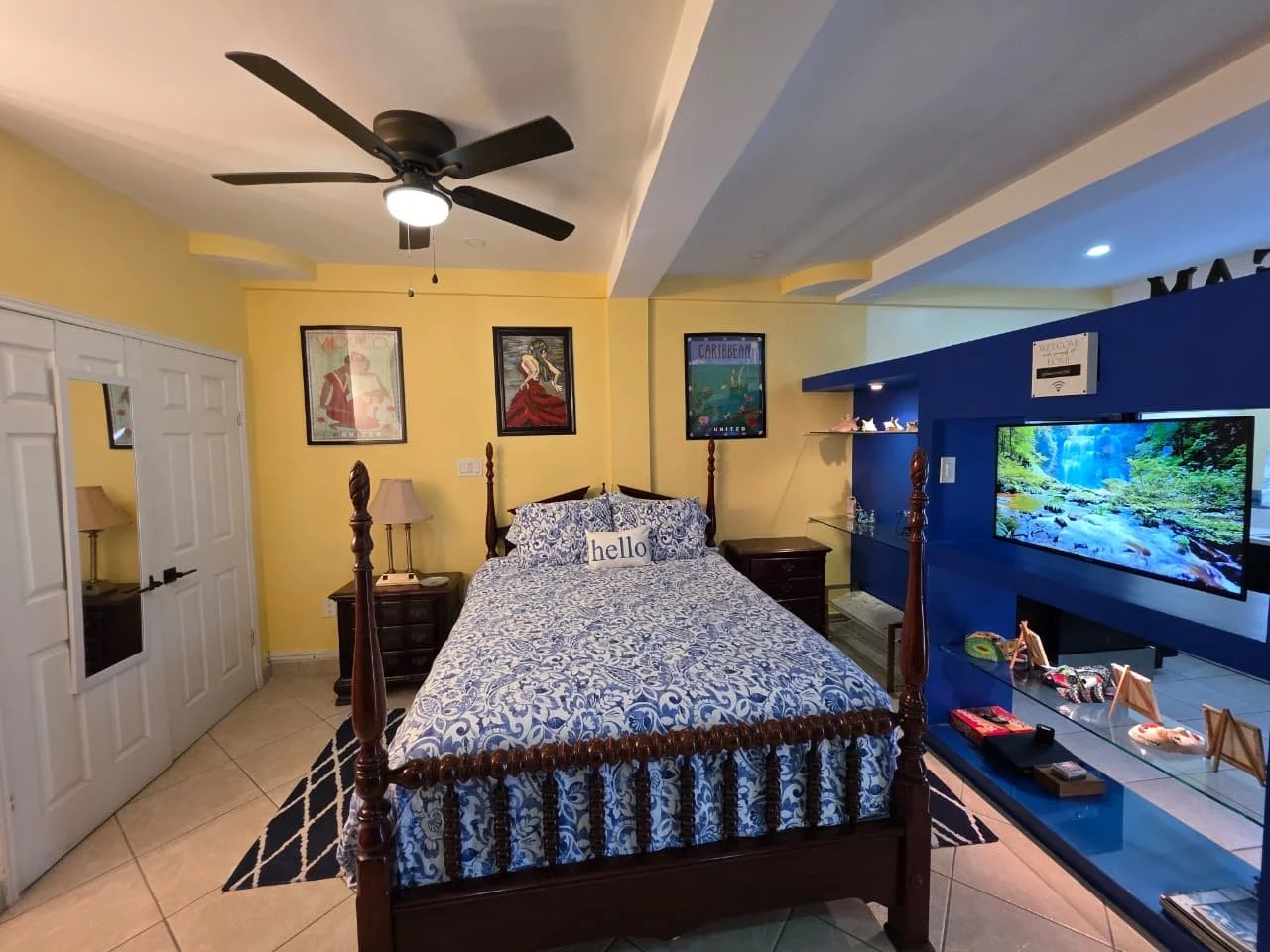 studio a casa belize airbnb bedroom divider.JPG