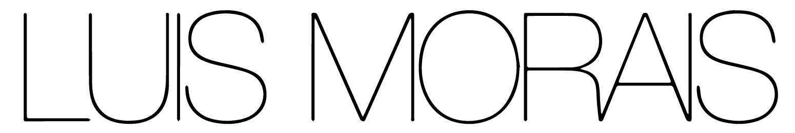 Launched text logo reading 'Luis Moras' with tall, thin black letters on a white background.
