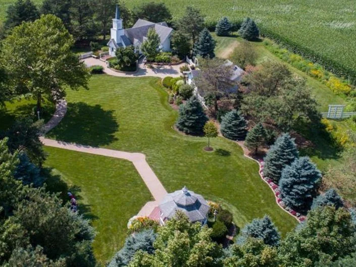 Grounds & Gardens Aerial View shot from Drone