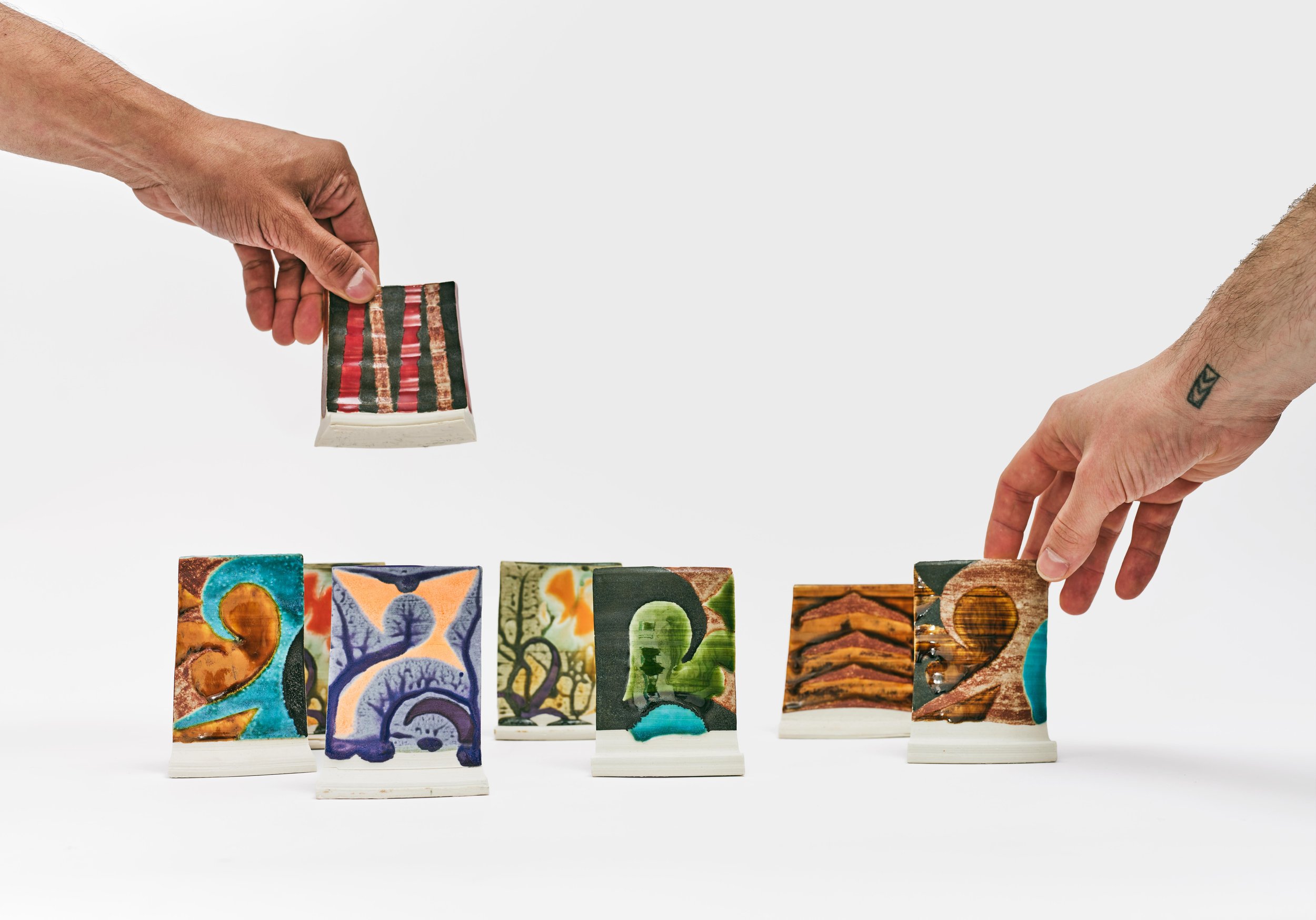 Francisco and Jasper collaborate closely when developing glazes. Each vessel requires extensive testing to achieve the desired chemistry.
