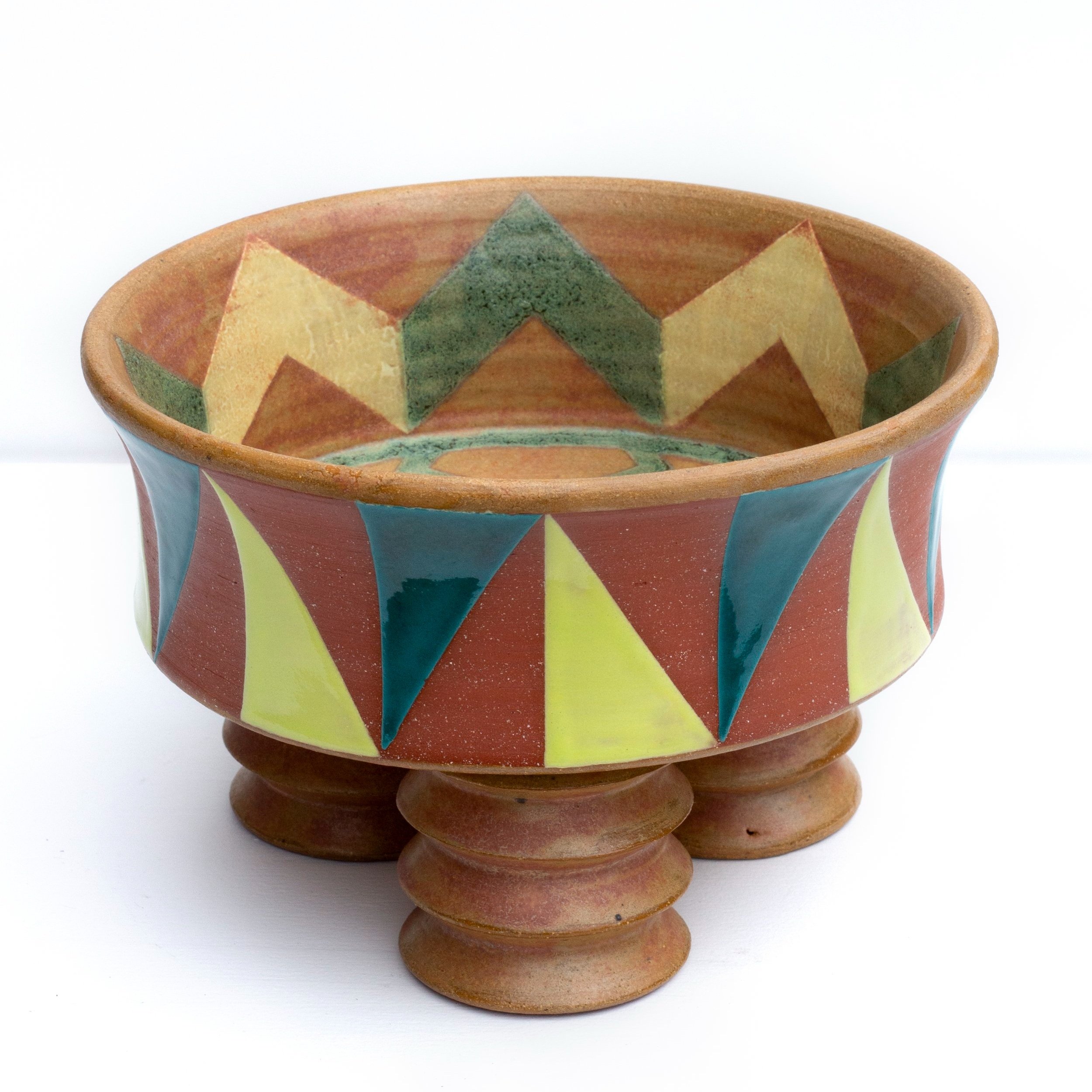 Tripod Bowl with Dancing Sun