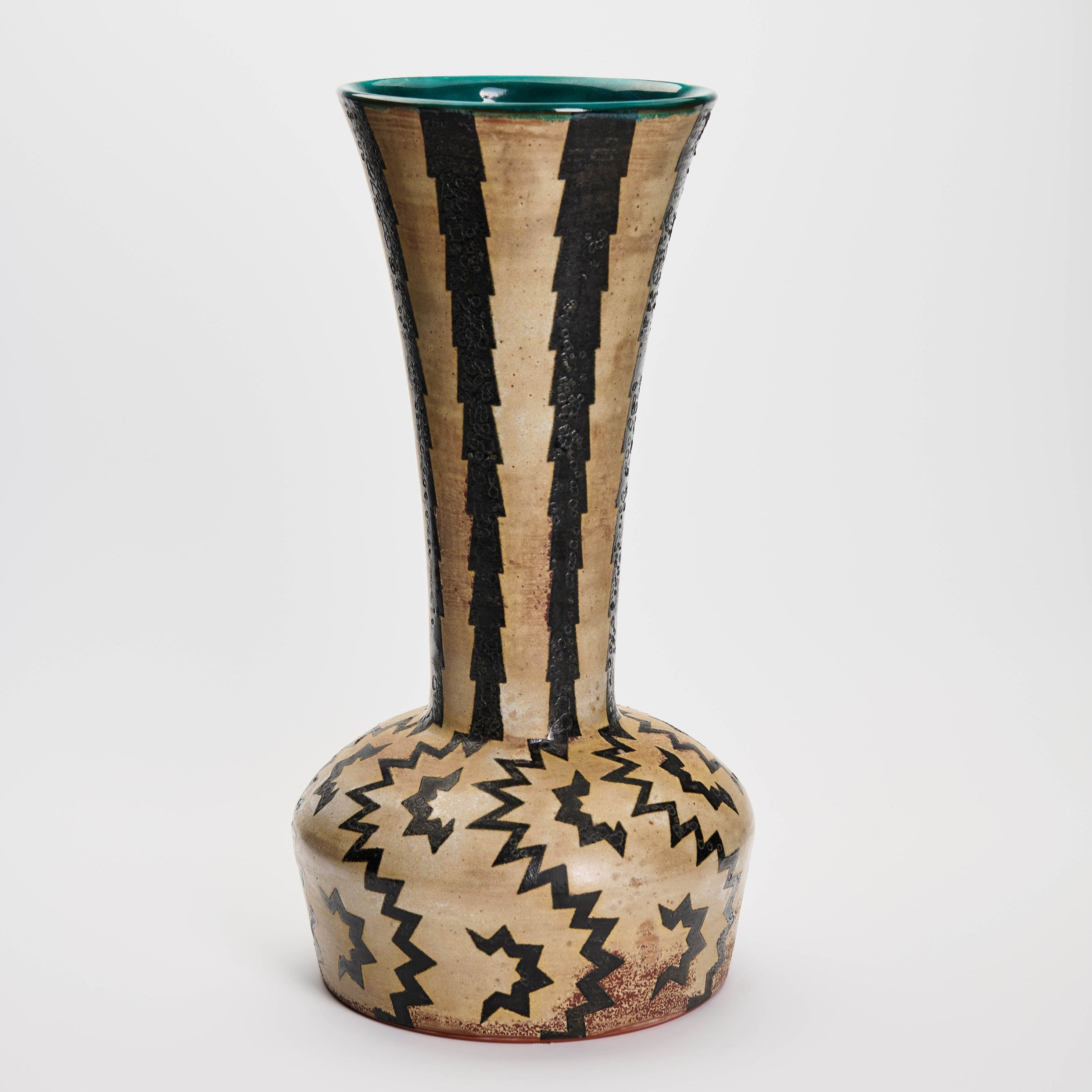 Waterfall Vase with Serrated Crescents