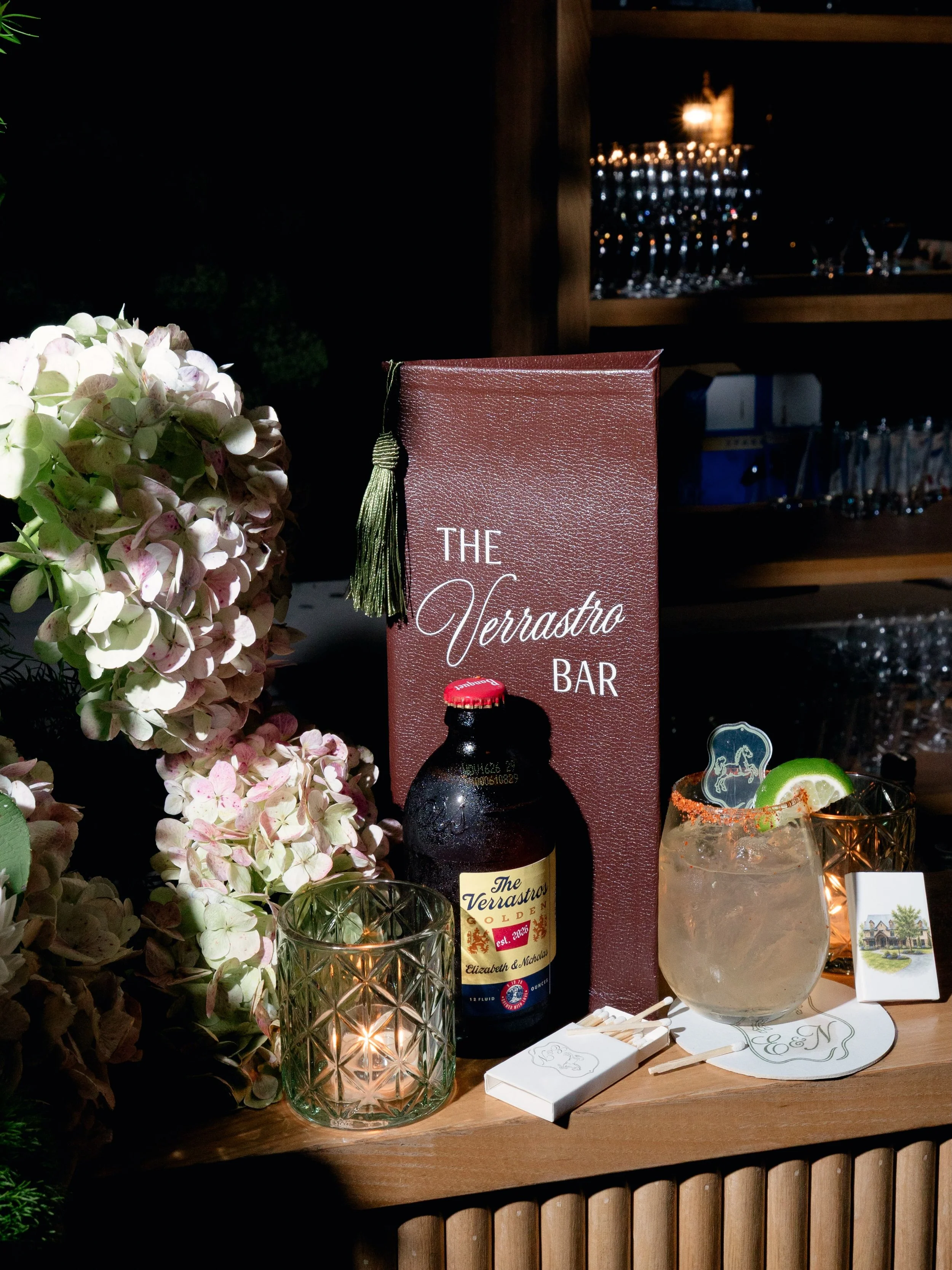 When the bar ​s​erves as much personality a​s it does drinks, you know it&rsquo;s going to be good.

Welcome to The Verrastro Bar, where custom beer labels, leather-bound menus, monogrammed bartender aprons, and playful accessories were all part of t