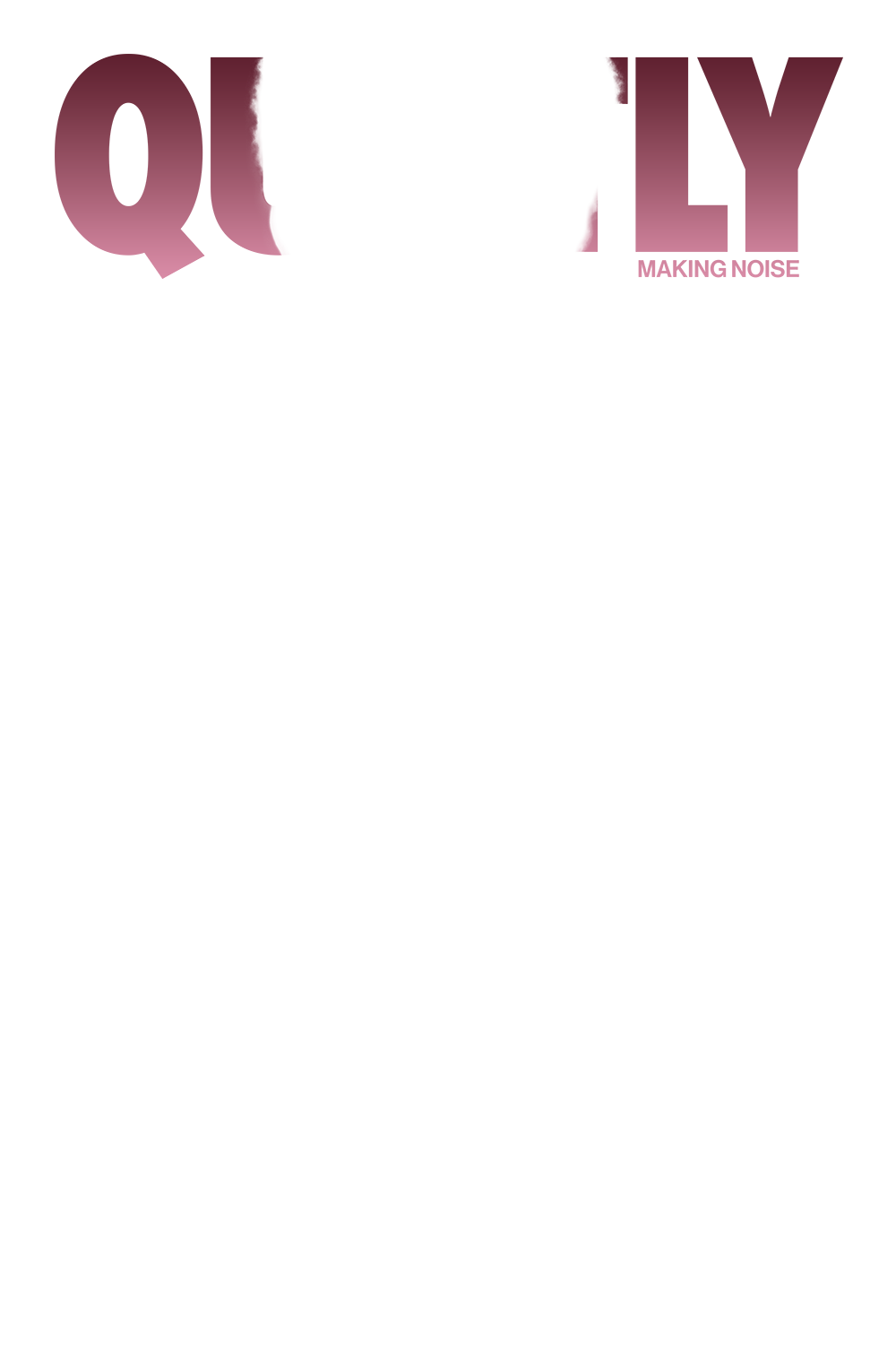 Abstract digital art with pink, black, and white gradient elements and geometric shapes.