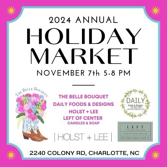 I can&rsquo;t wait for the first holiday event of the season. I&rsquo;ll have my holiday flavors along with a few new scents. Come by and see me and other amazing vendors on Thursday to kick off your holiday season! #holidays2024 #clt #supportlocal #