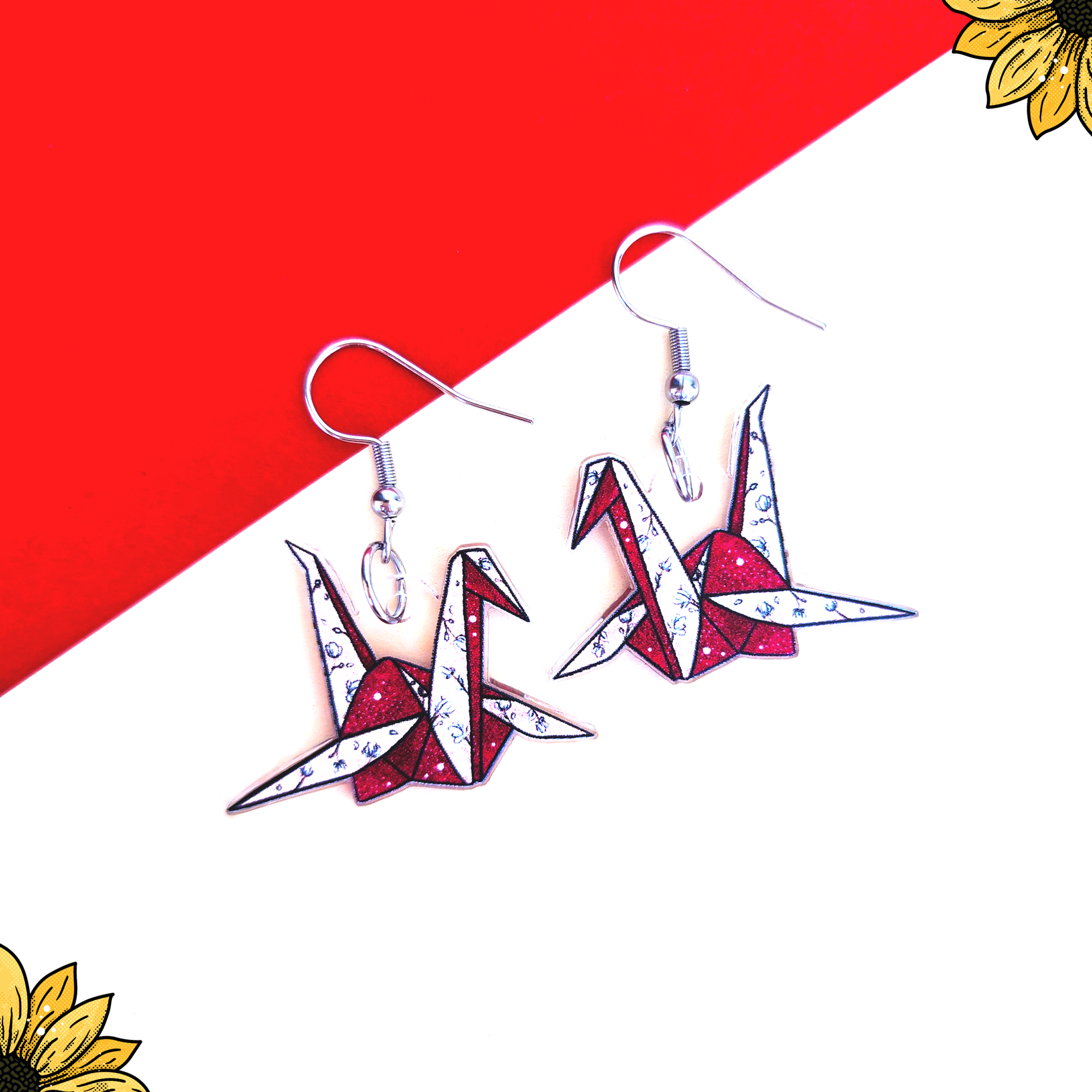 Red Origami Crane