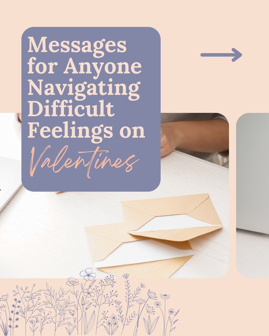 These messages for anyone navigating difficult feelings on Valentine's Day are written by lovely members of our team. We want to normalize that this can be a hard day for many of us! 💝 

Swipe to read these important messages and open yourself up to