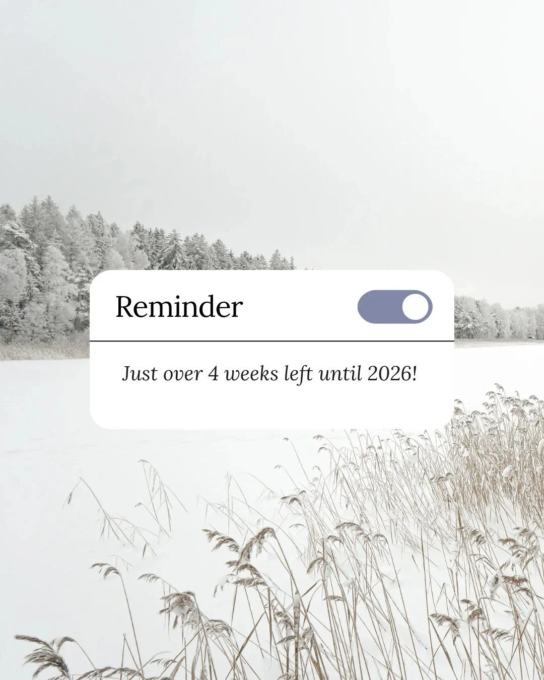 Wow that went by fast! Only four more full weeks left until we welcome New Year 🗓️☃️

#Therapy #Psychotherapy #Therapist #Psychotherapist #Kitchener #Waterloo #OntarioTherapy #VirtualTherapy #KWtherapy