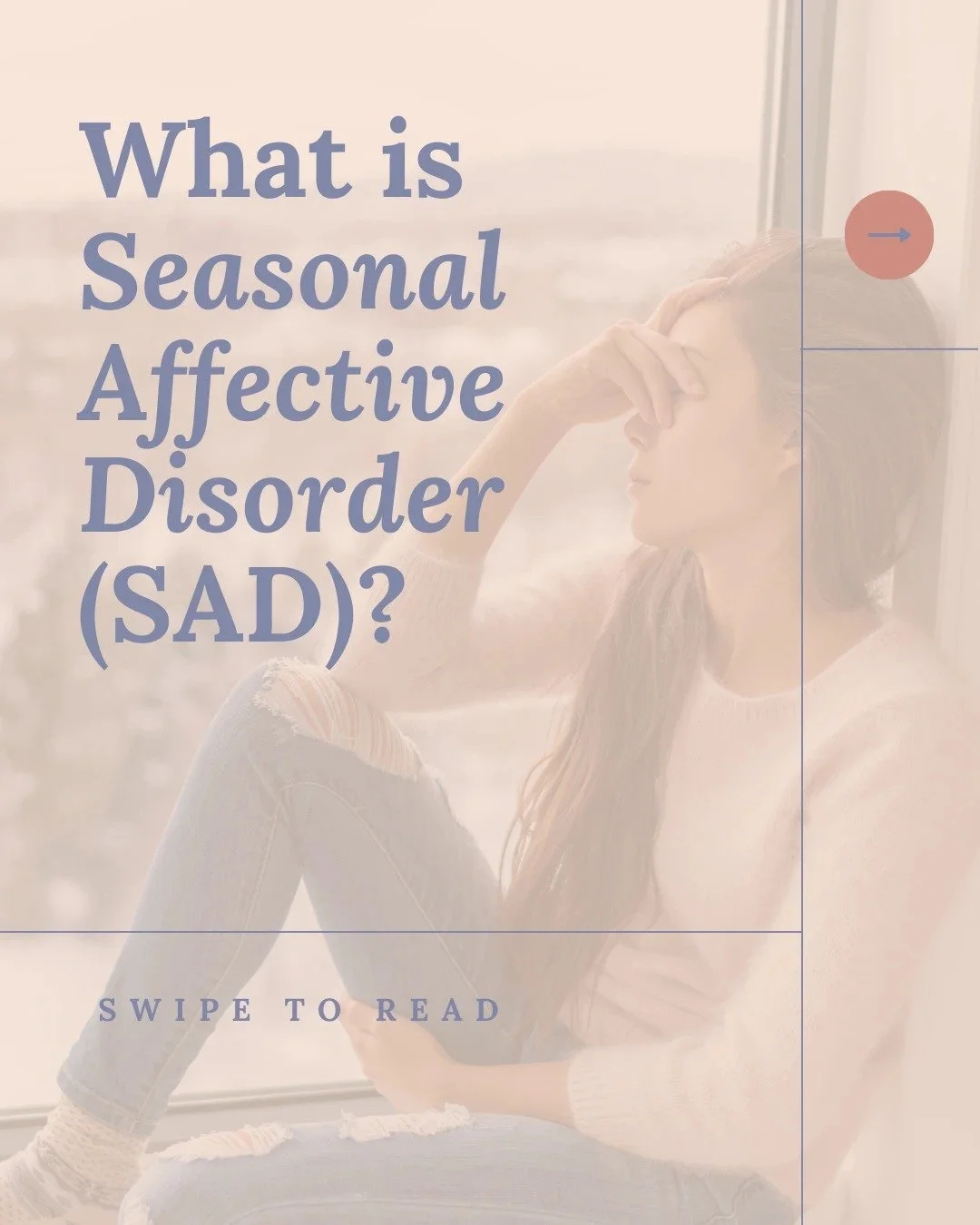 As we enter the winter season, it is important to check in with yourself and your mood as the weather changes. ❄️

Seasonal Affective Disorder (SAD) symptoms can last a long time, but it doesn't mean you have to go through it alone! Help is available