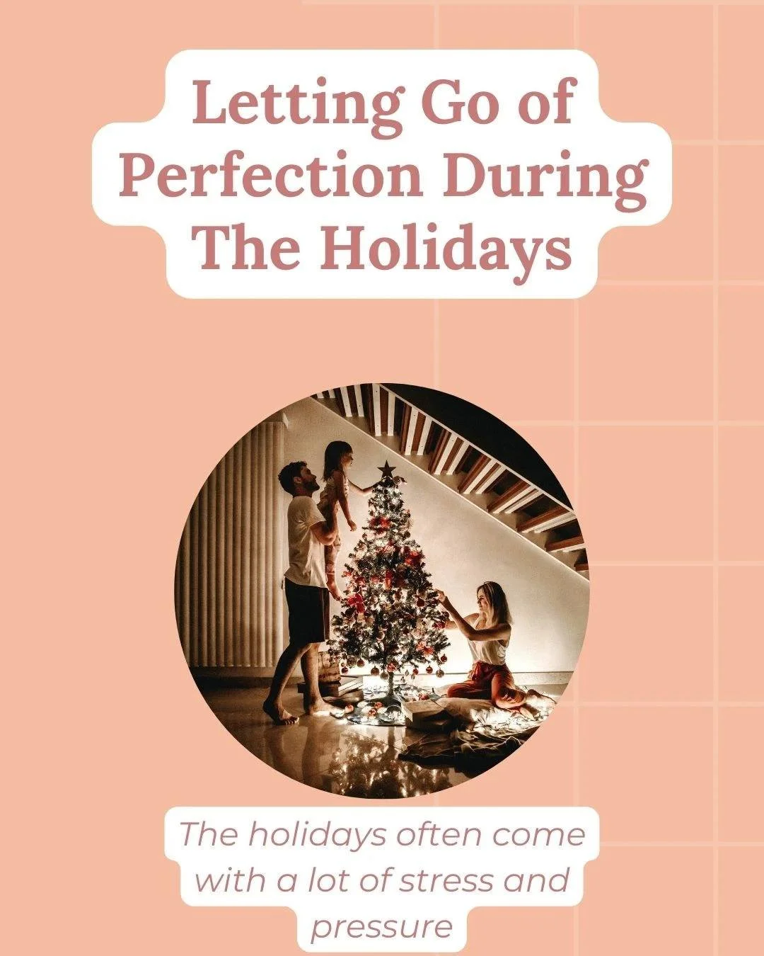 The holidays often come with a lot of stress and pressure 🕯️

You don't have to do everything perfectly to make the holidays meaningful! 💫