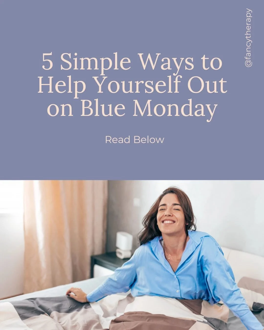 The third Monday each January has been coined #BlueMonday

January blues are a natural response to the winter weather, but you can still make changes that boost your mental health 💙

5 simple ways to help yourself out today are:

&bull; &bull; Be ki