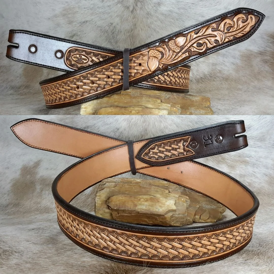 handmade leather belts near me