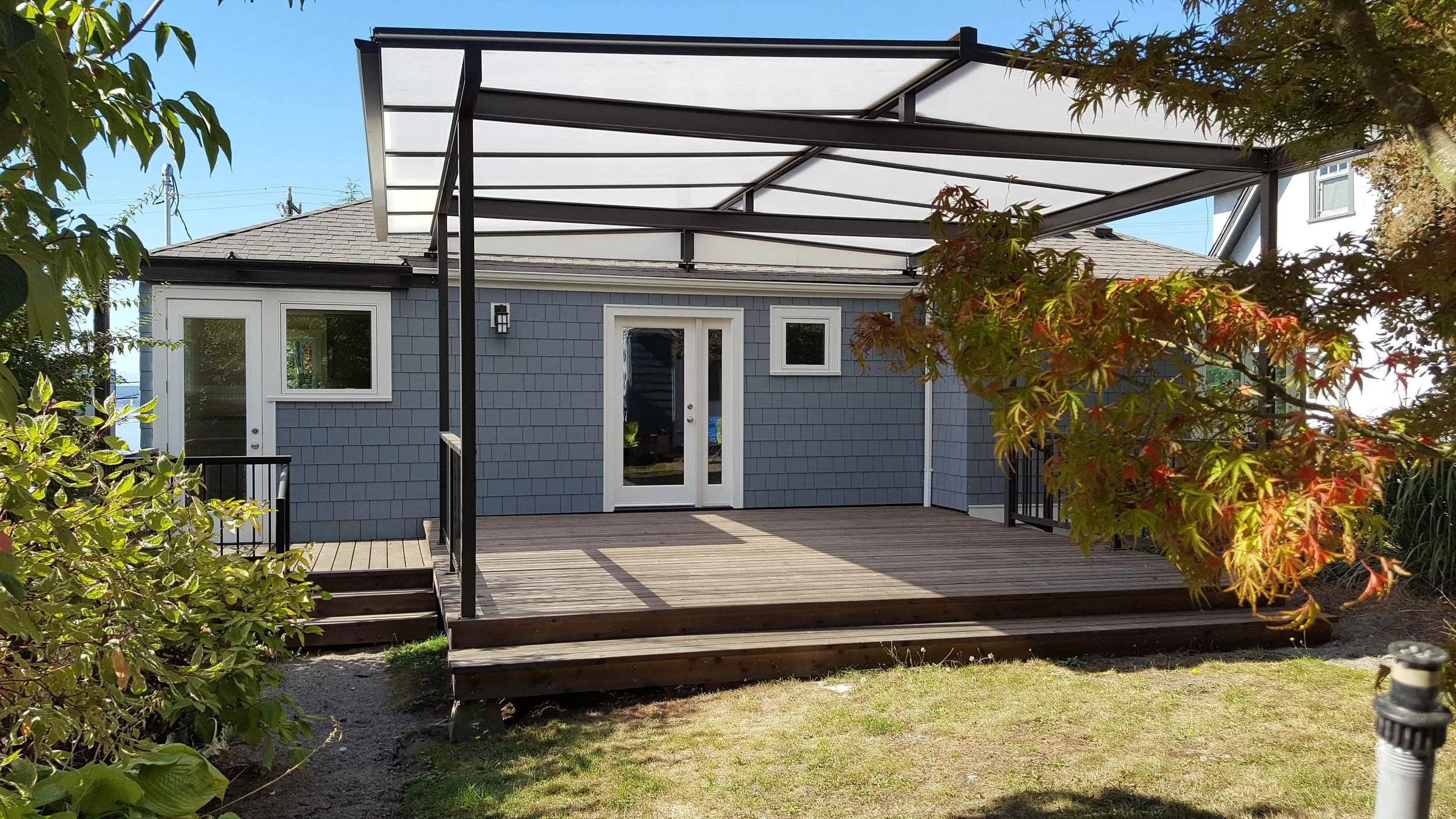 Ballard home with gable style patio cover