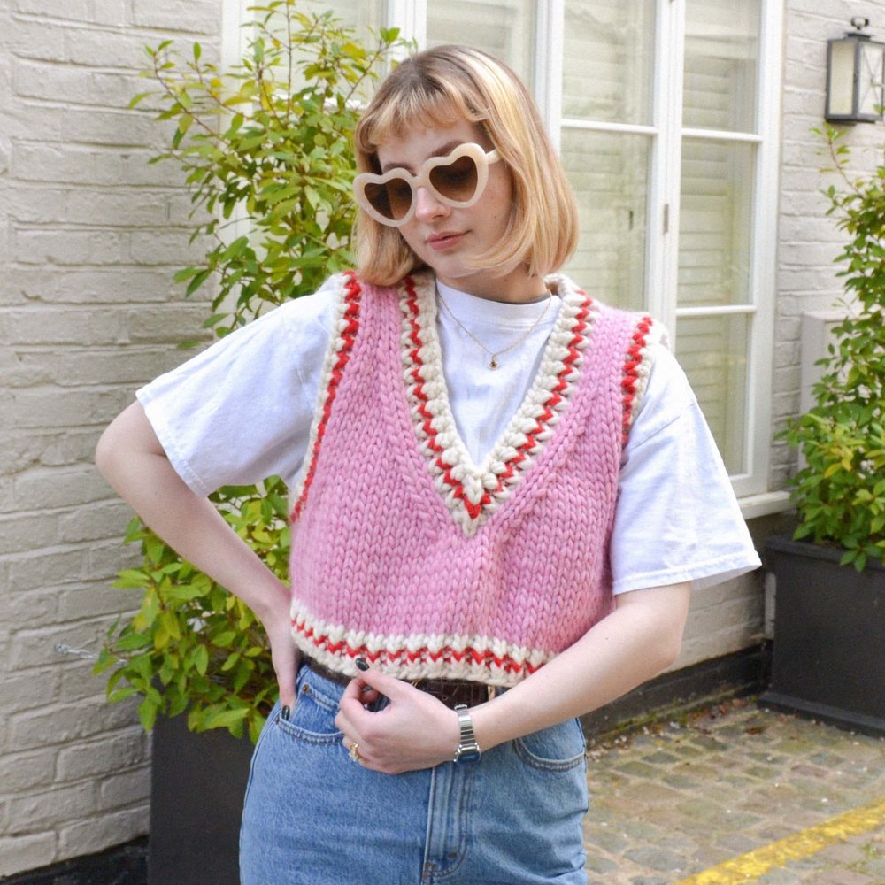 College Vest - Knitting Pattern — vicky knits
