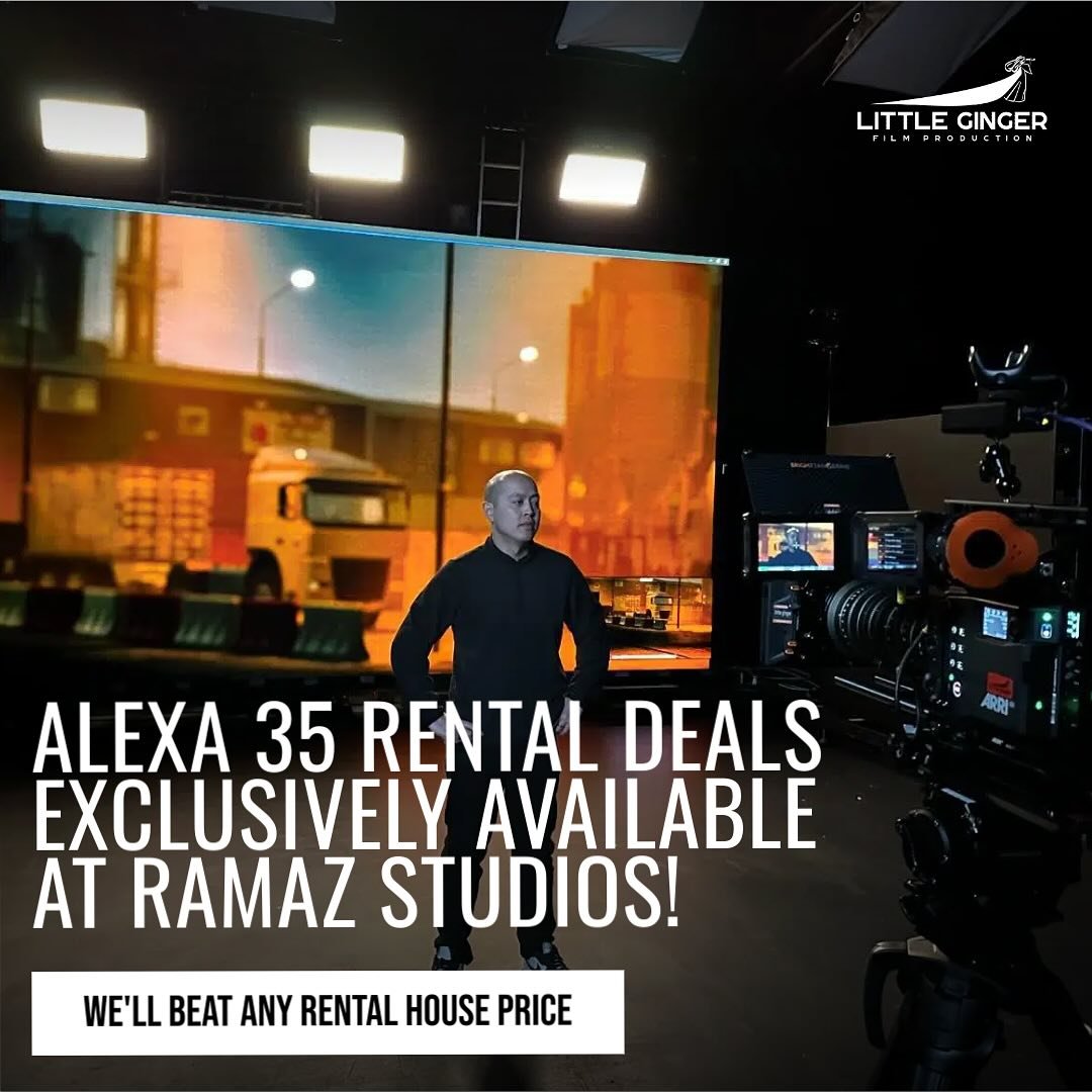 Shoot your next film project at @ramazstudios and take advantage of exclusive pricing for our Alexa 35 shooting kits including a wide choice of lenses!

Through our partnership with RAMAZ Studios we also offer a load of other equipment and production