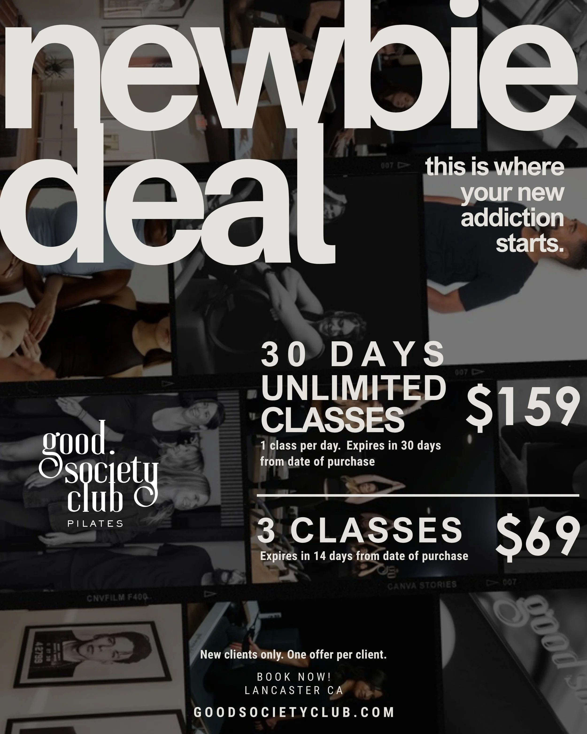 We made our newbie deal a little too good. 😮&zwj;💨

A whole month to come hang, sweat, try all the teachers + figure out why everyone gets a little obsessed with this place.

Heated Reformer Pilates. 50 classes a week. High heat. Good music. Better