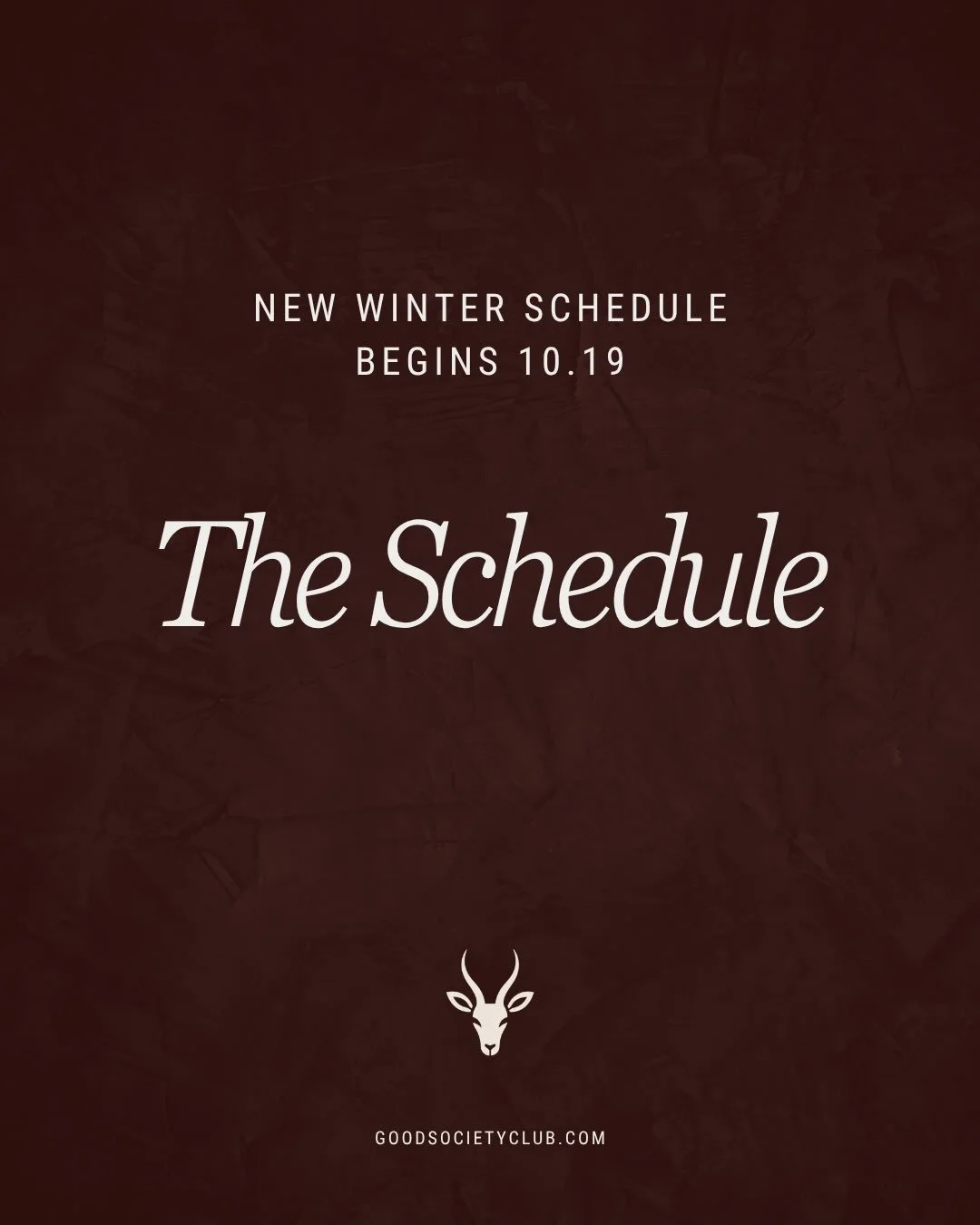 NEW SCHEDULE DROPPING 10.19 😮&zwj;💨 

More classes. New times. More ways to sweat.

A little refresh at both studios. Same good vibes.

Check the schedule + book your spots!