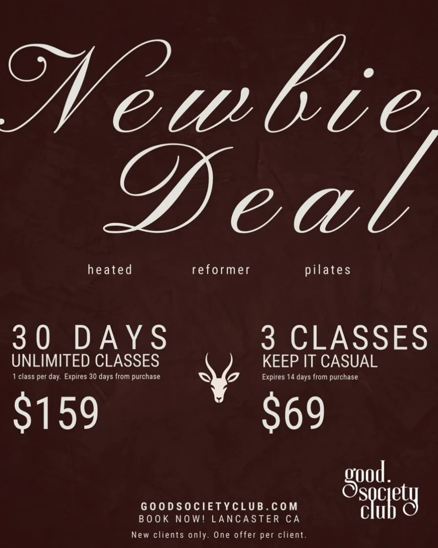 We made our newbie deal a little too good. 
A whole month to come hang, sweat, try all the teachers + figure out why everyone gets a little obsessed with this place. 😏

Heated Reformer Pilates. 50 classes a week. High heat Good music. Better people.