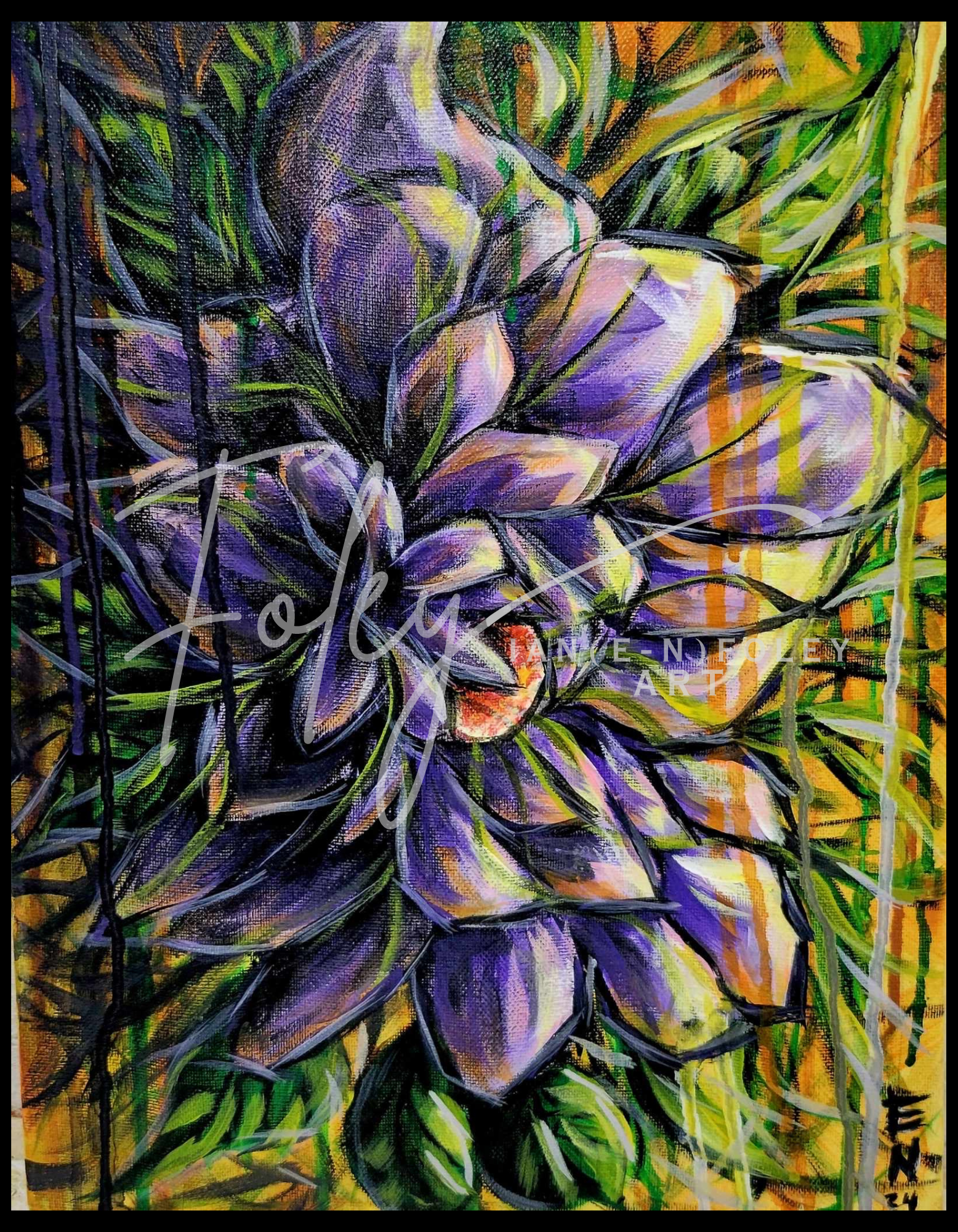 Print: "Purple Drip Flower"