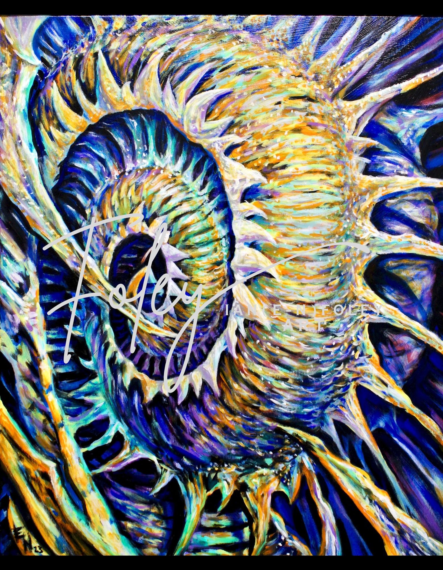 Print: "Coral Twist"