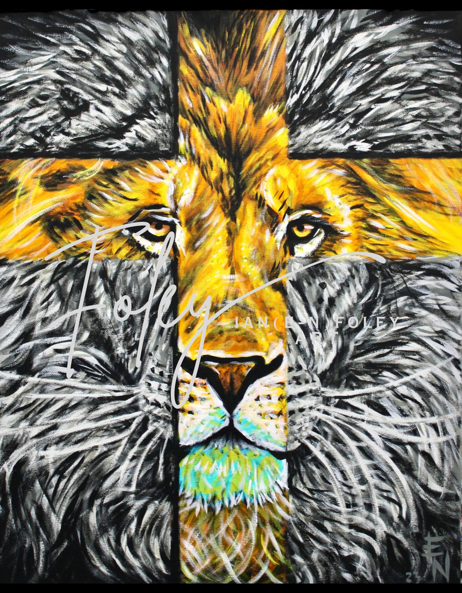 Print: "Lion Cross"