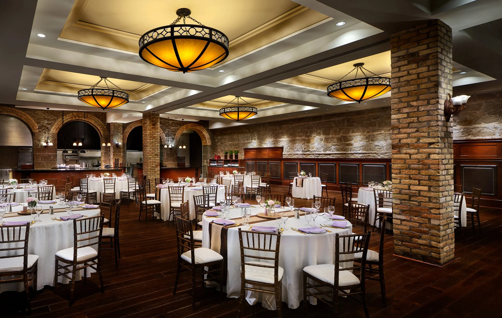 Preserved four brick archways that were part of a horse stable for deliveries in the 1800s