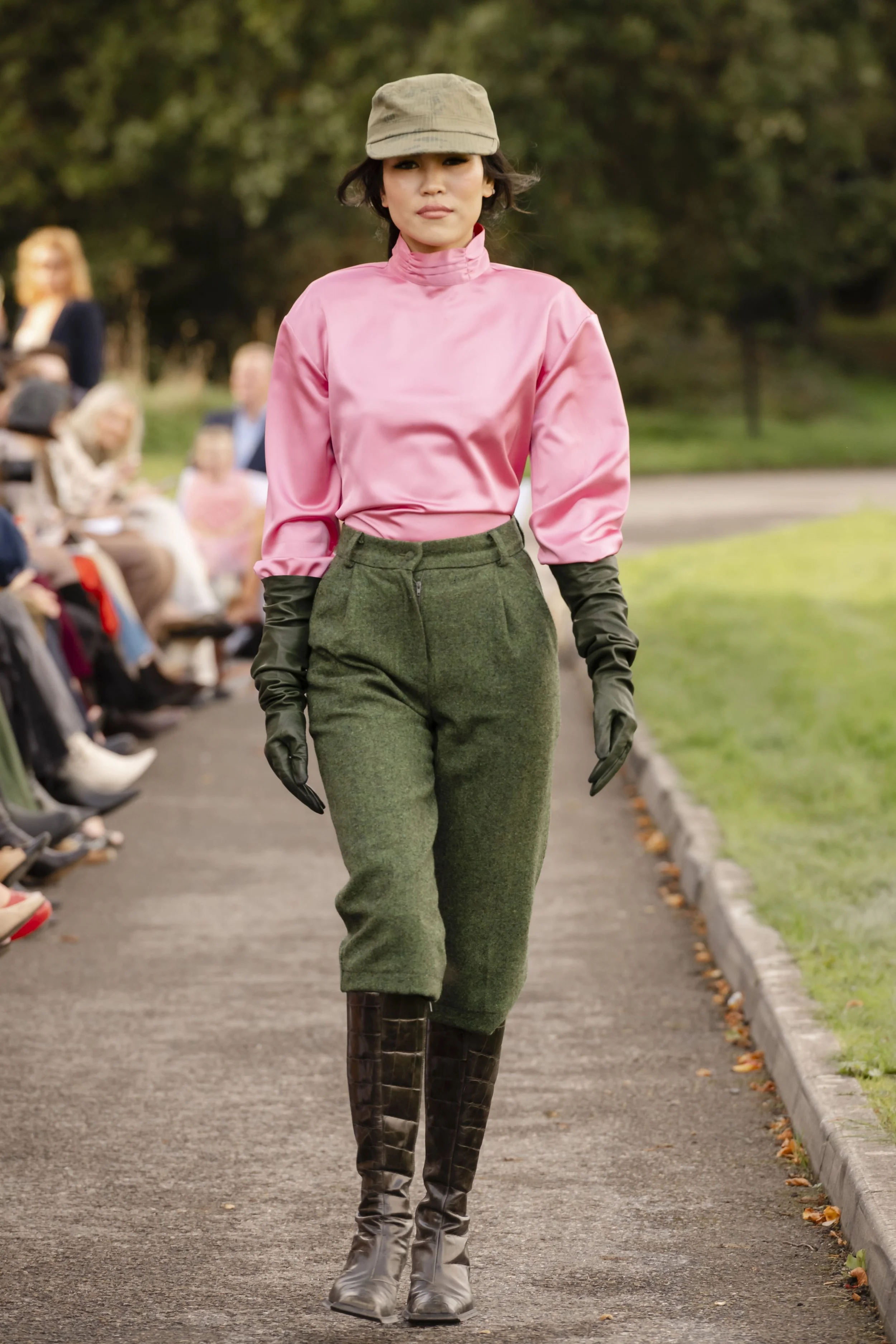 Eko model Anujin in the runway of Aoife McNamara's collection 'The World of AMN'