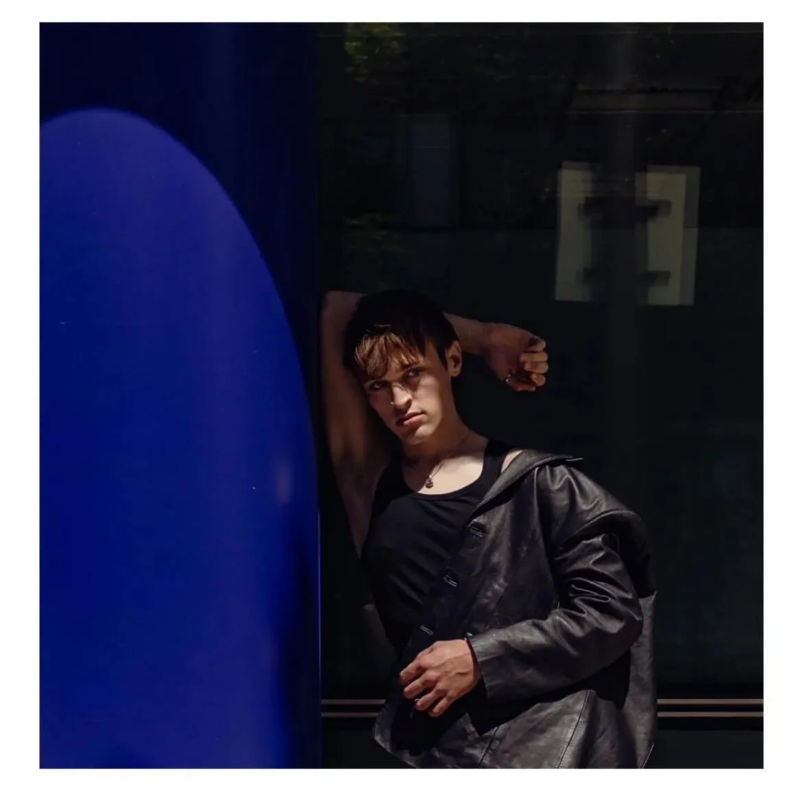 Daire Male Model posing for outdoor Photoshoot for Eko Model Management 