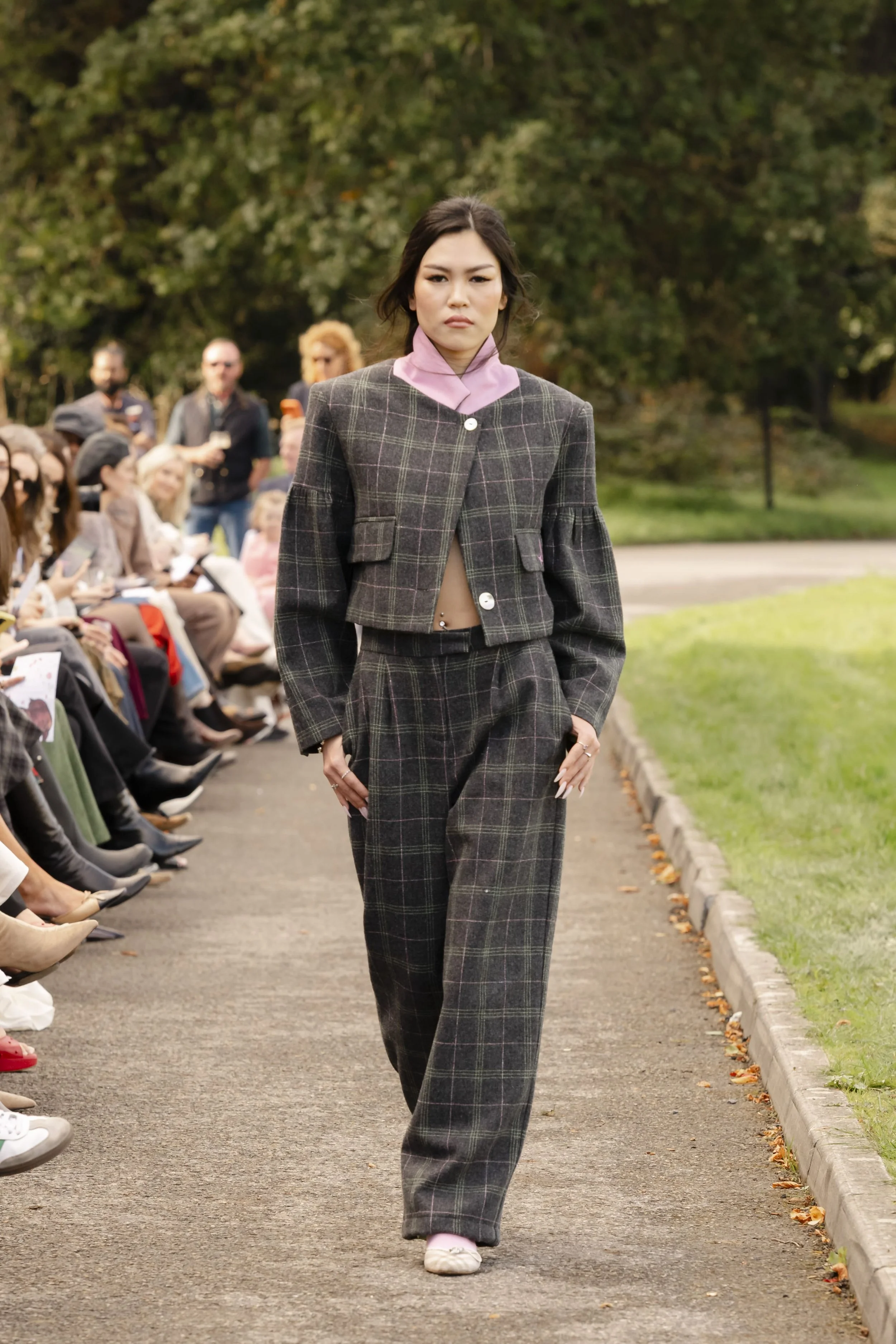 Eko model Anujin in the runway of Aoife McNamara's collection 'The World of AMN'