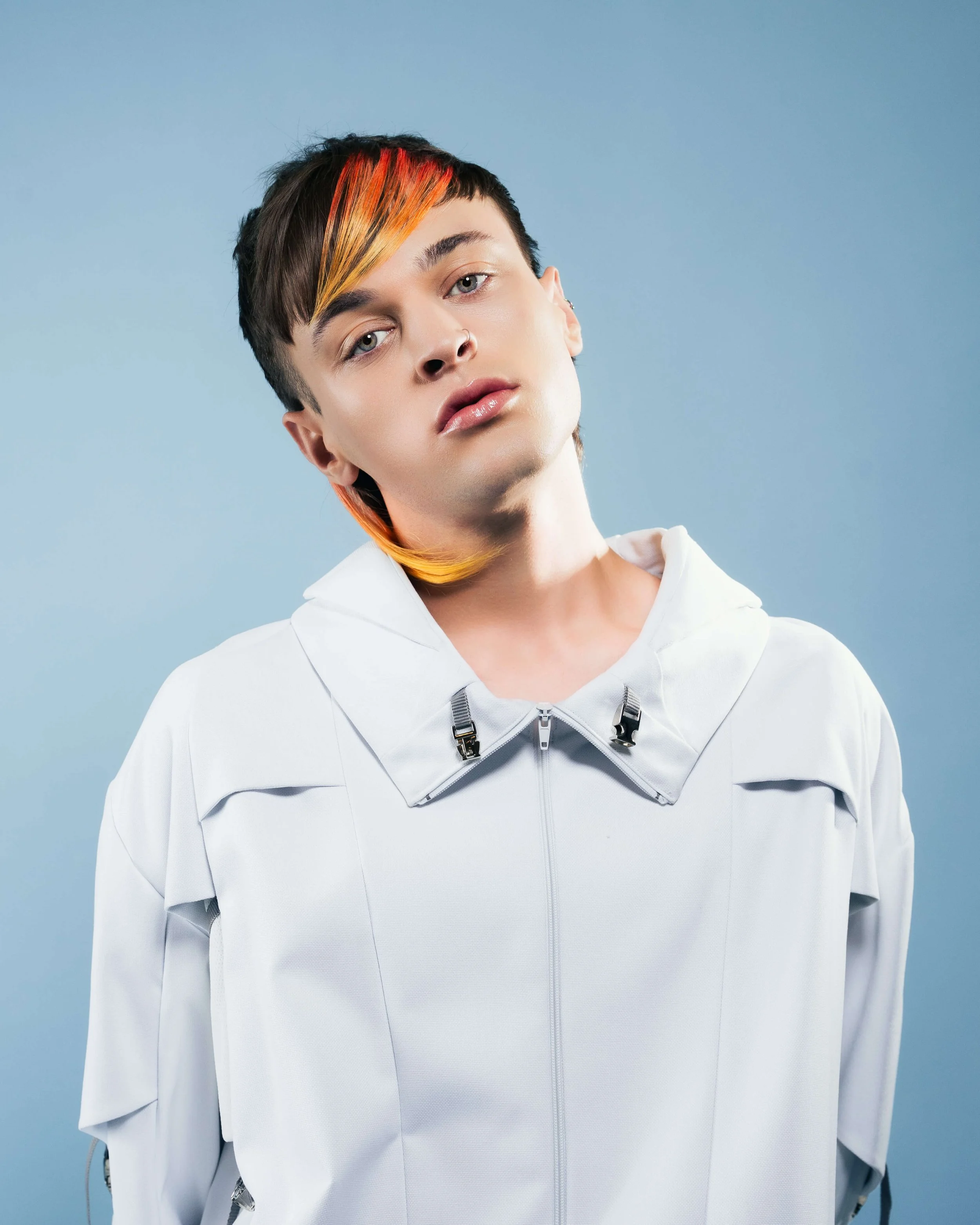 Daire in Dublin studio posing for photoshoot with Eko Model Management