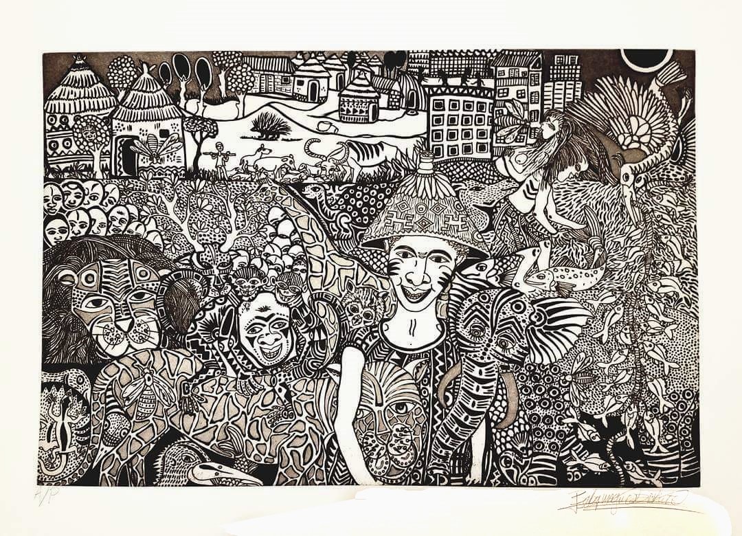 Acid Etched Print ('The Bridge,' 2017, 16.5 x 22 inch)