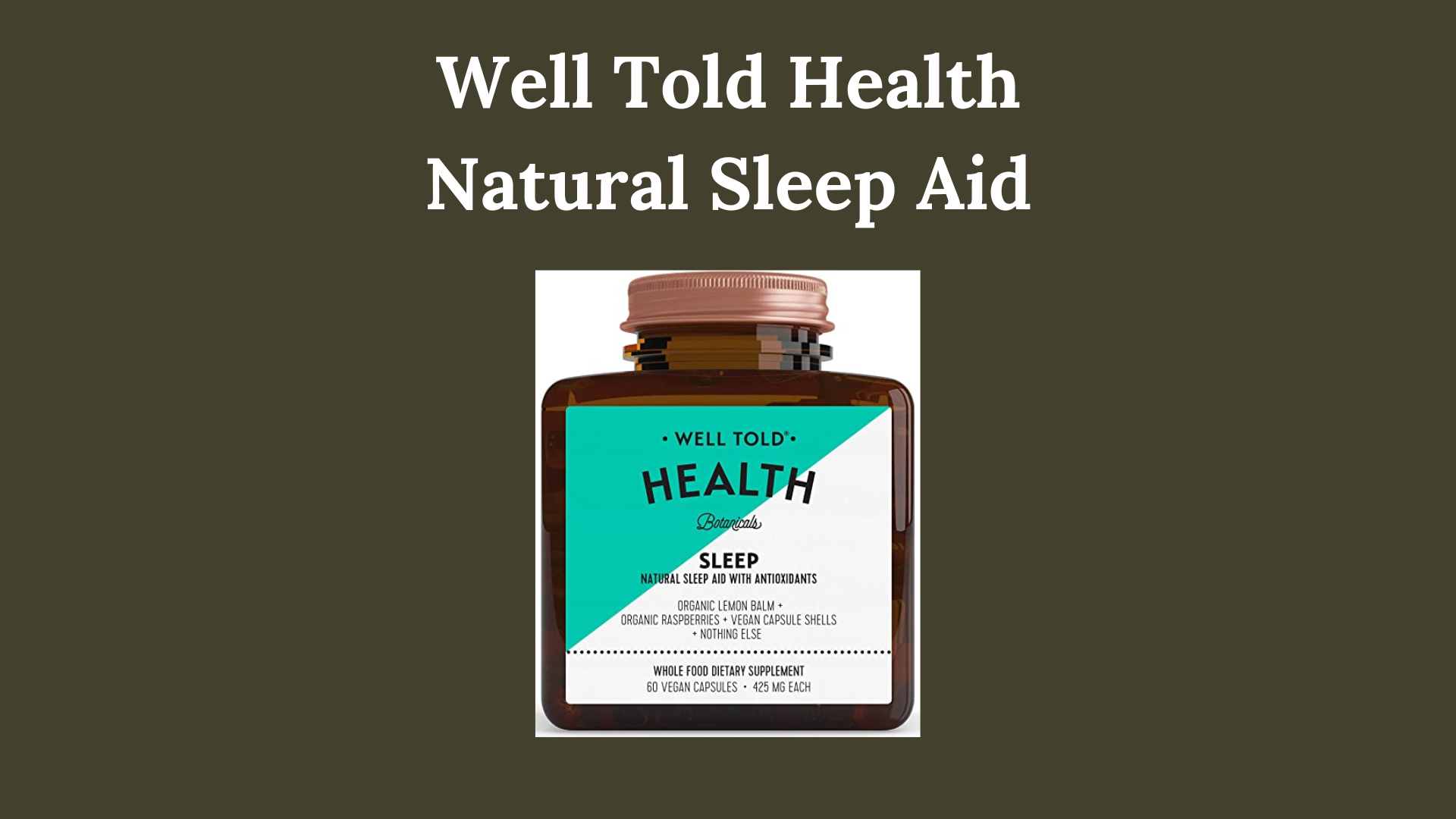 A non-habit forming sleep aid with organic lemon balm which is known for its natural sedative properties and organic raspberries which can help fight free radicals while you snooze. 