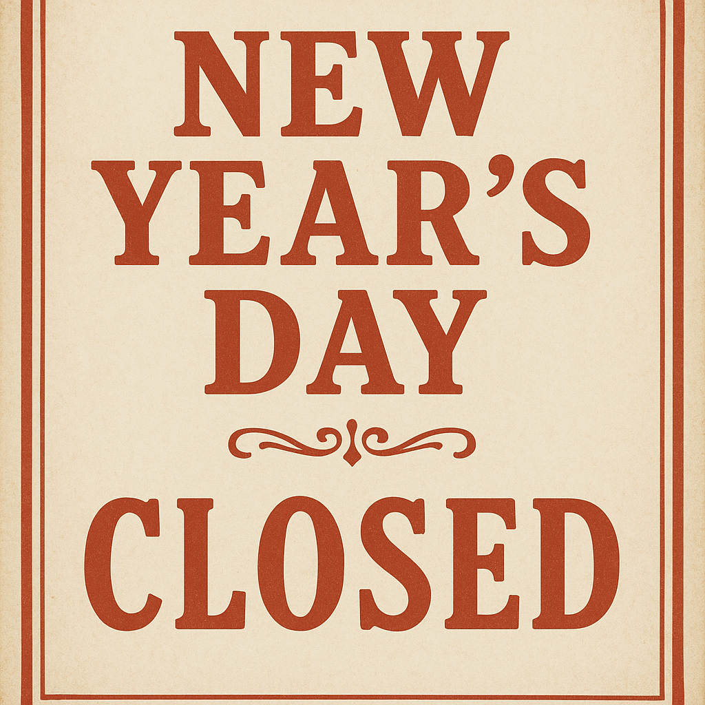 Closed New Years day