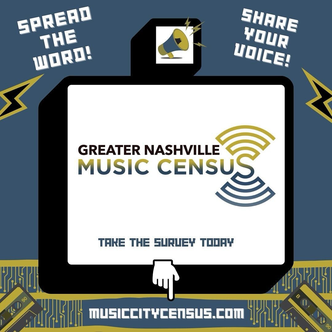 2 WEEKS LEFT! 🎶 Attention Greater Nashville Area Music Community! The Greater Nashville Music Census is live, and YOUR voice is crucial. If you&rsquo;re a music industry professional and are living in Cheatham, Davidson, Dickson, Houston, Humphreys,