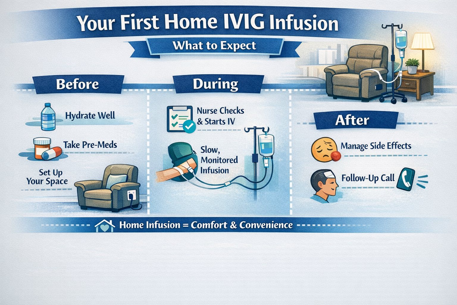 Your First Home IVIG Infusion: A Complete Patient Guide