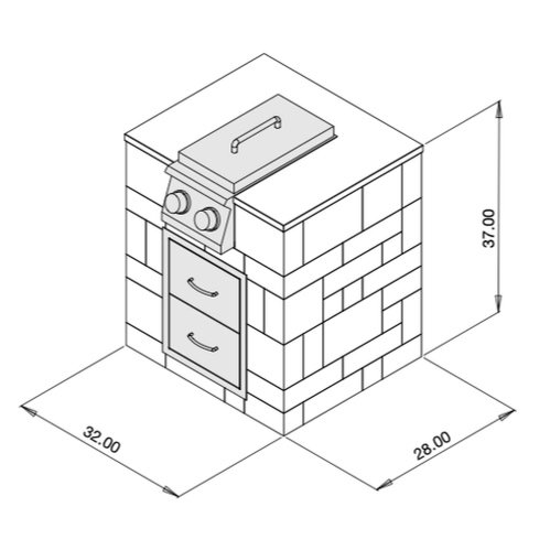Side Burner Cabinet