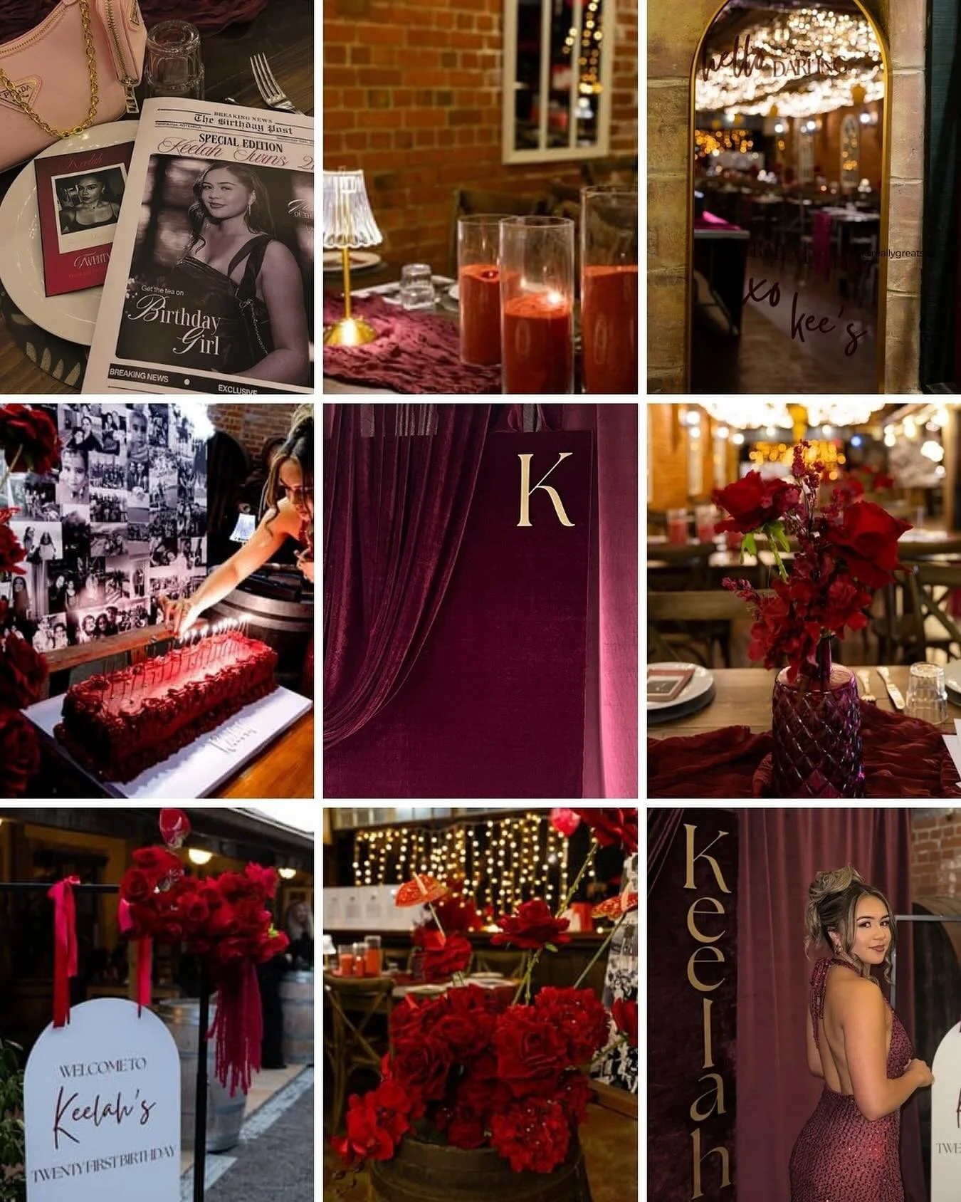 Luxurious, sophisticated and classic. 

I worked alongside Keelah to achieve her clear vision she had for her Birthday, I worked with her choice of colour palette, textures and overall essence she wanted and we are obsessed with the outcome! 

Venue 