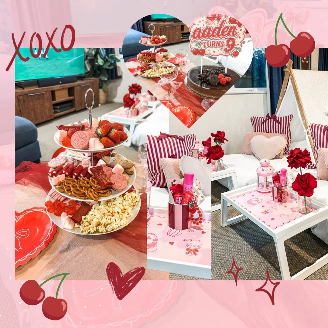 She&rsquo;s the cherry on top🍒

Some slumber party fun for Aadens Birthday this weekend! She chose her own theme and we had so much fun with this one!

Our slumber party packages can be found on our website www.aadenpaigestyling.co.nz or hit the lin
