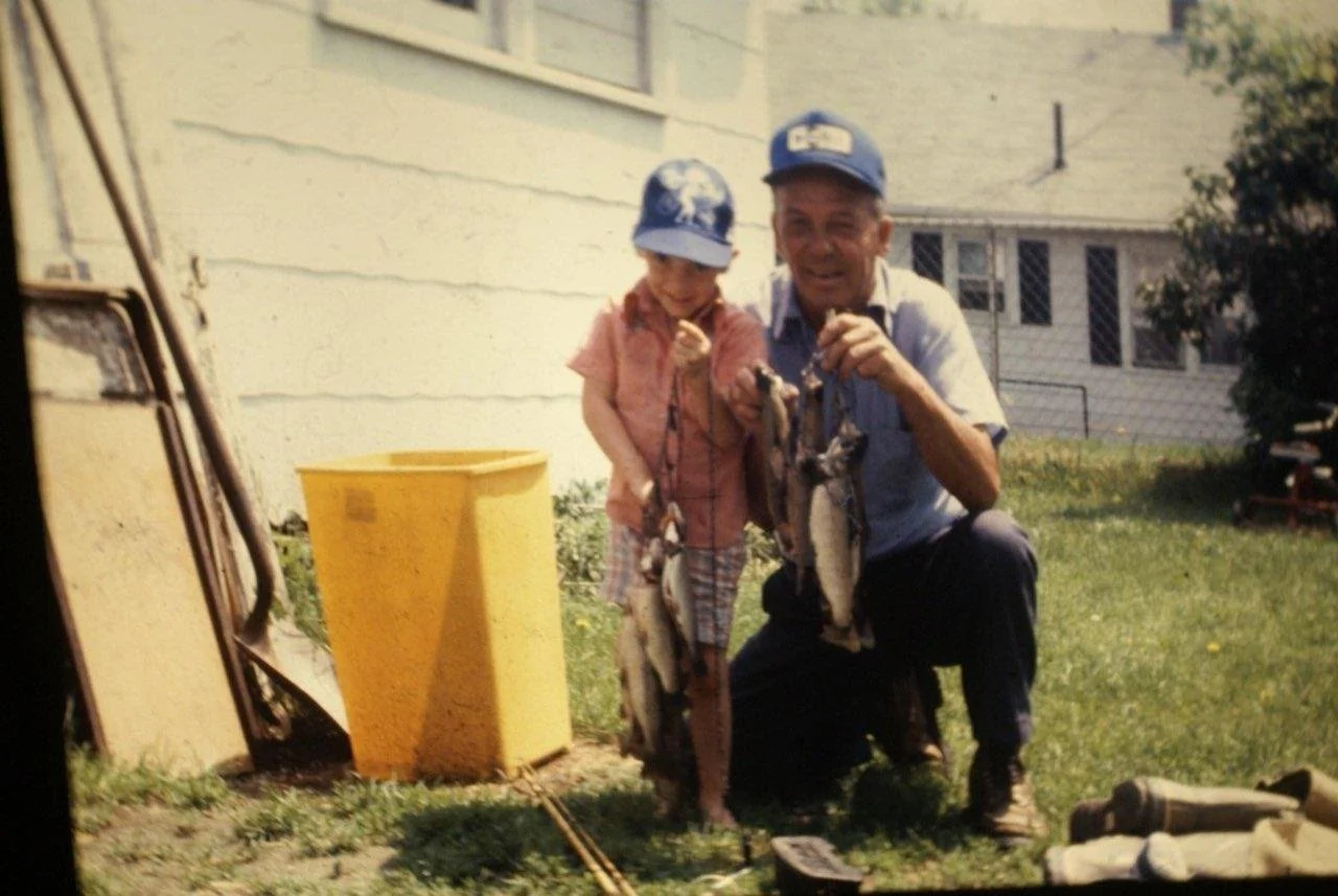 Chris and his grandpa 
