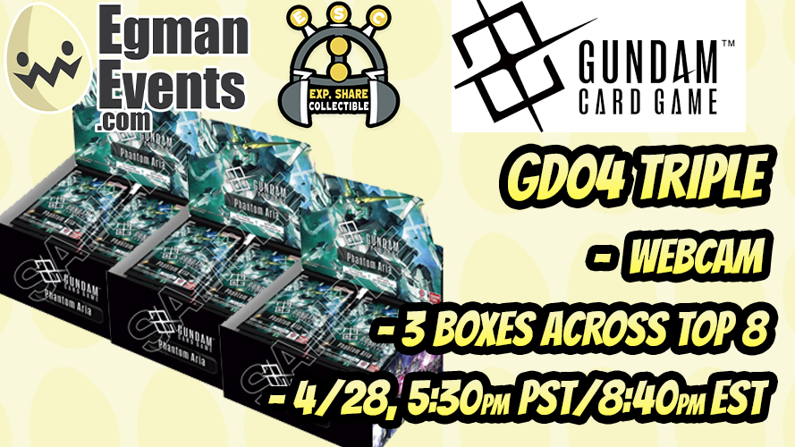 Egman Event’s Gundam Card Game GD04 Triple Win-A-Box