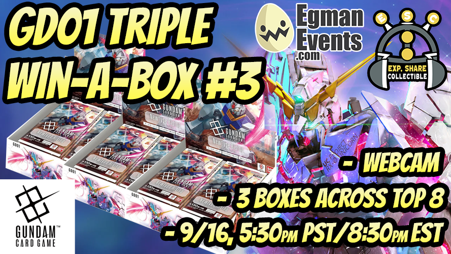 Egman Event’s Gundam Card Game GD01 Triple Win A Box #2 (Copy)
