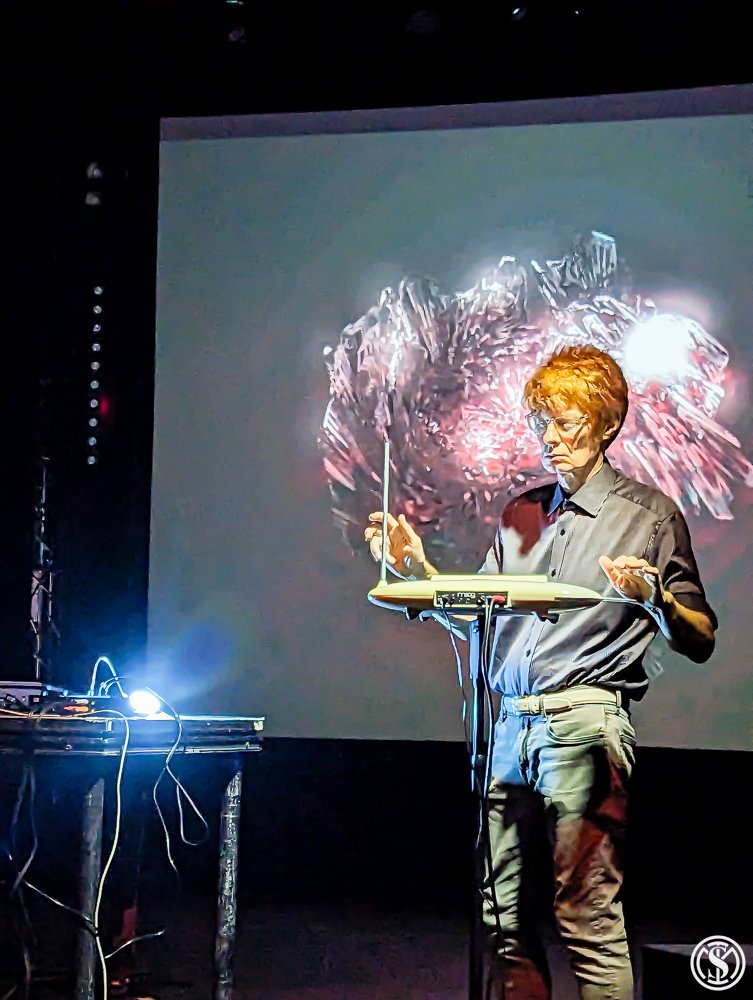 JG Thirlwell on theremin, Colchester 2023